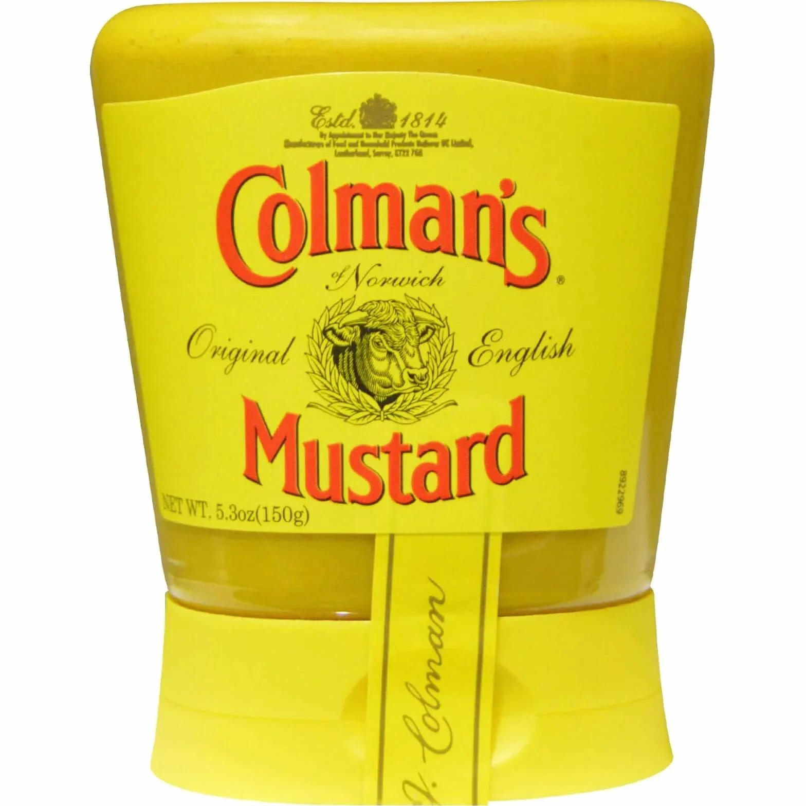 Colman's Original English Mustard, angielska musztarda drobno mielona w tubce (1 sztuka (1 x 150 g))