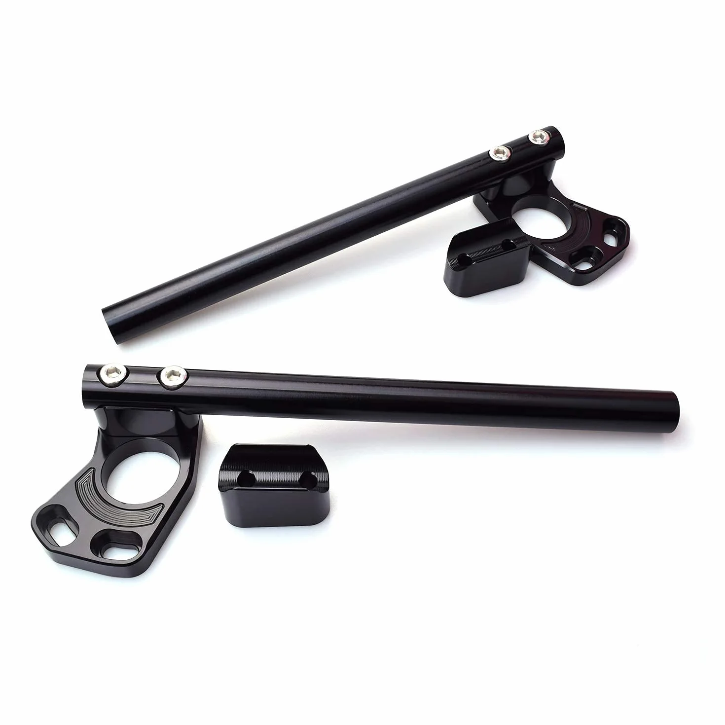 CNC aluminiowa kierownica do motocykli 37 mm pasuje do Ninja 250 2008-2012 Ninja 300 EX300 2013-2018 rura nośna Ø 37 mm Kierownica wyciszająca 22 mm rura uchwyt kolor czarny