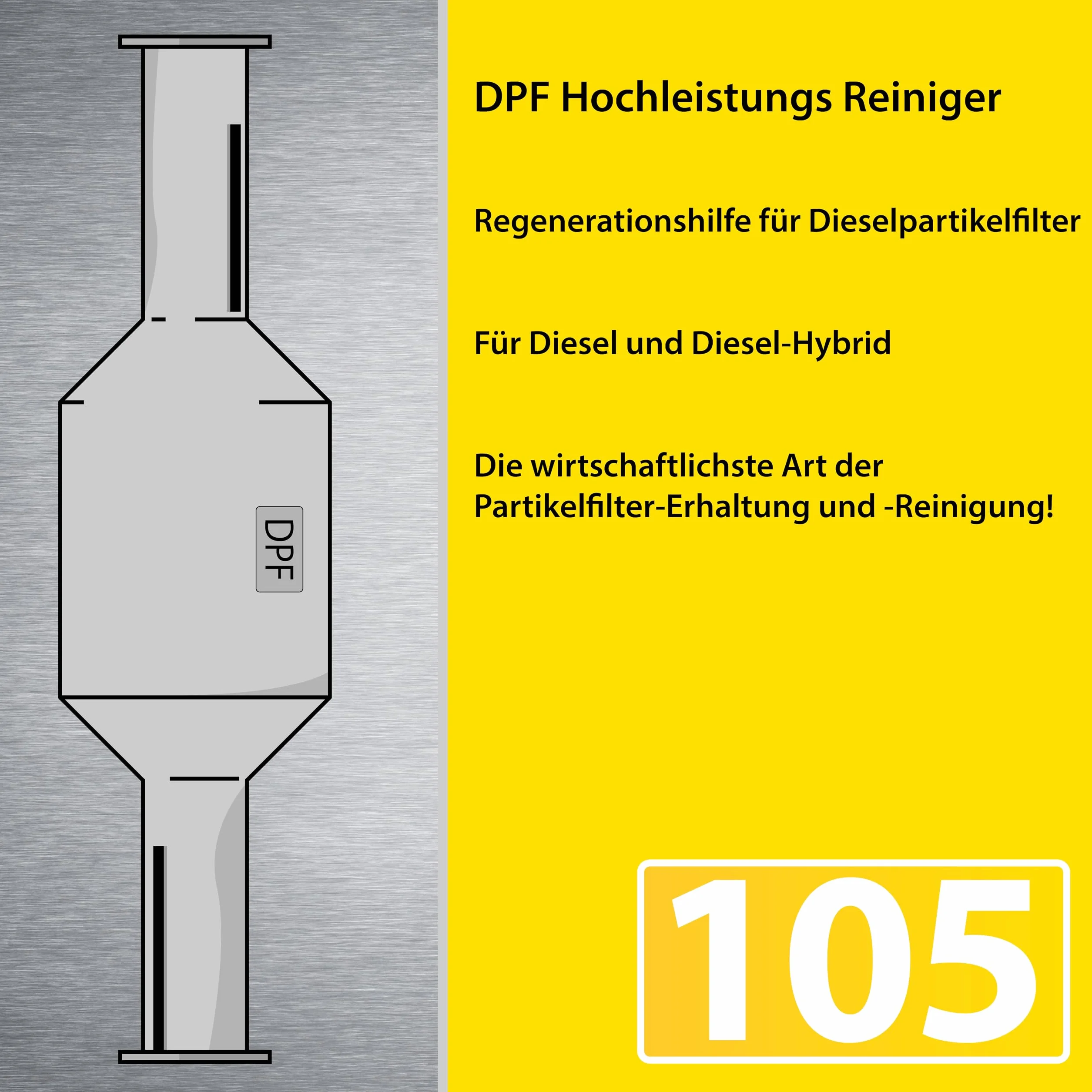 CleanTEC 105 profesjonalny środek czyszczący do filtrów cząstek stałych, wysokowydajny środek czyszczący i ochrona do filtrów DPF, diesla i oleju napędowego, 375 ml (1 l/35,27 euro) (4)