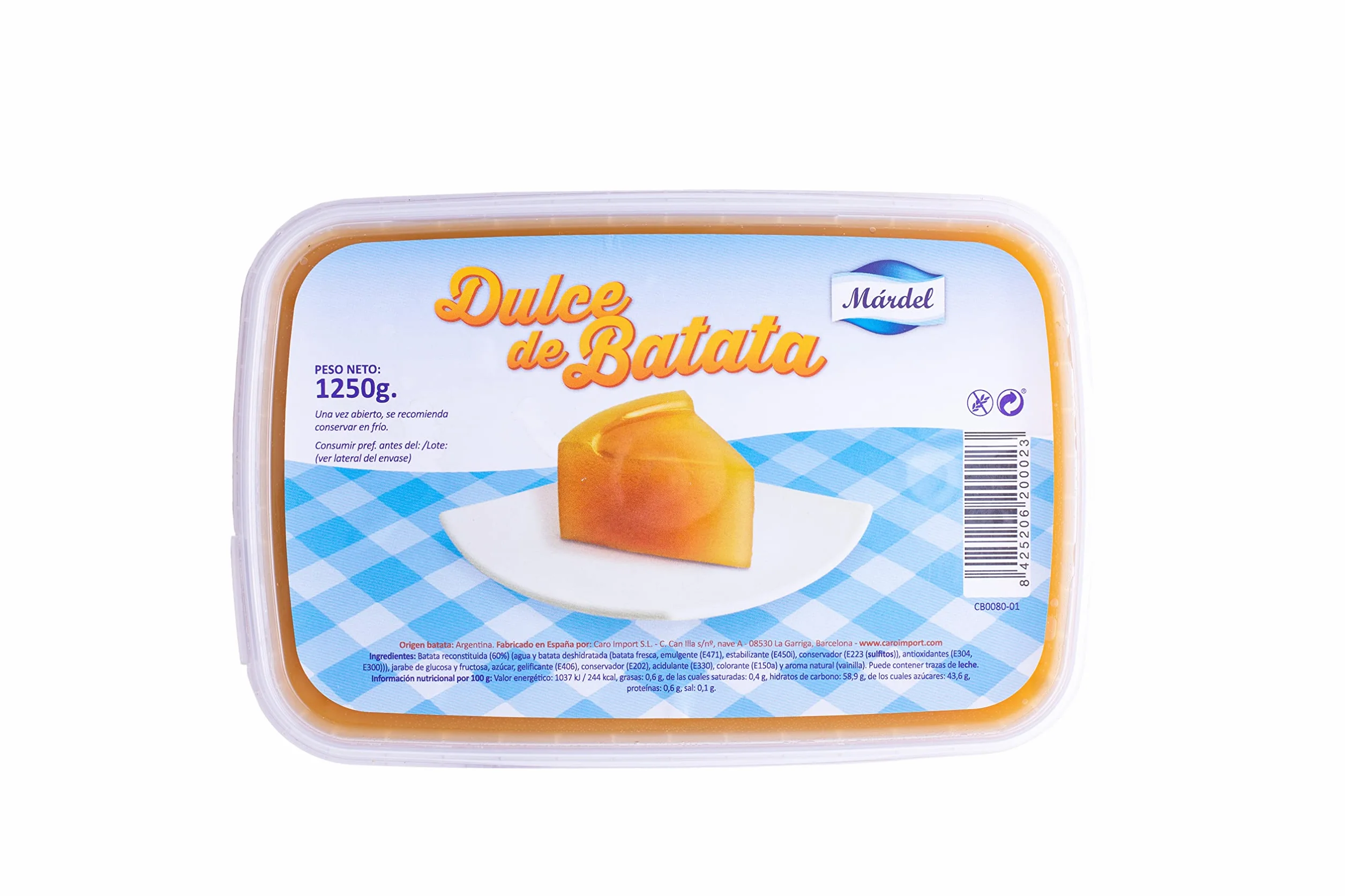 Dżem ze słodkich ziemniaków 1250g - Márdel Dulce de Batata- Idealny do przygotowywania pysznych deserów..