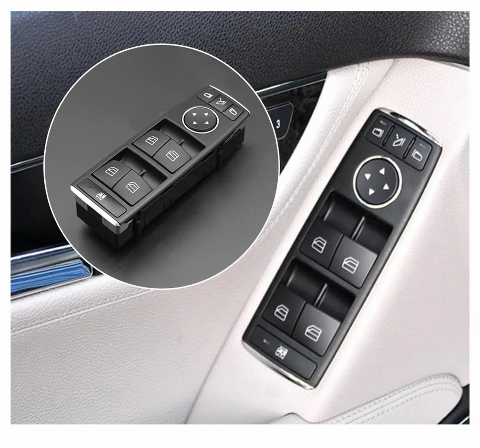 przełącznik sterowania okno 2049055402 Dla C/E Klasy GLK W204 W212 Elektryczny przełącznik szyby głównej Przycisk Przełącznik po stronie kierowcy(Model B)