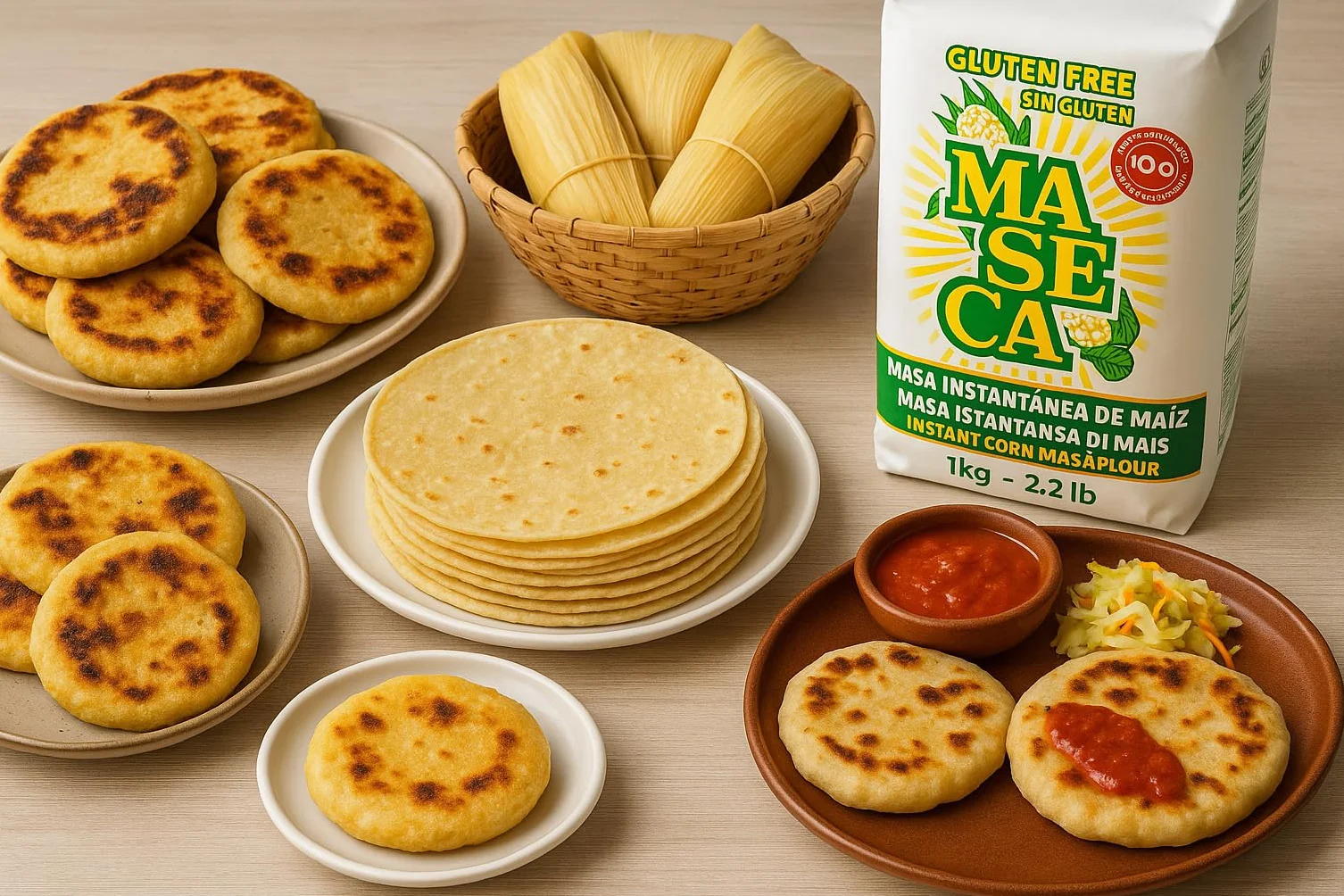 minafood - zestaw: 10 x mąka kukurydziana Maseca do tortilli - Harina de Maíz 1 kg