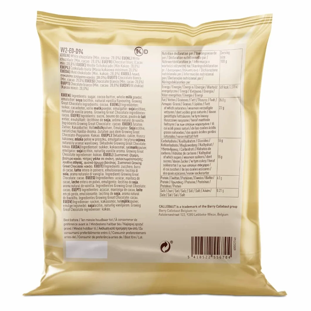 Callebaut Receipe No. W2 Czekolada do Gotowania, Biała Belgijska