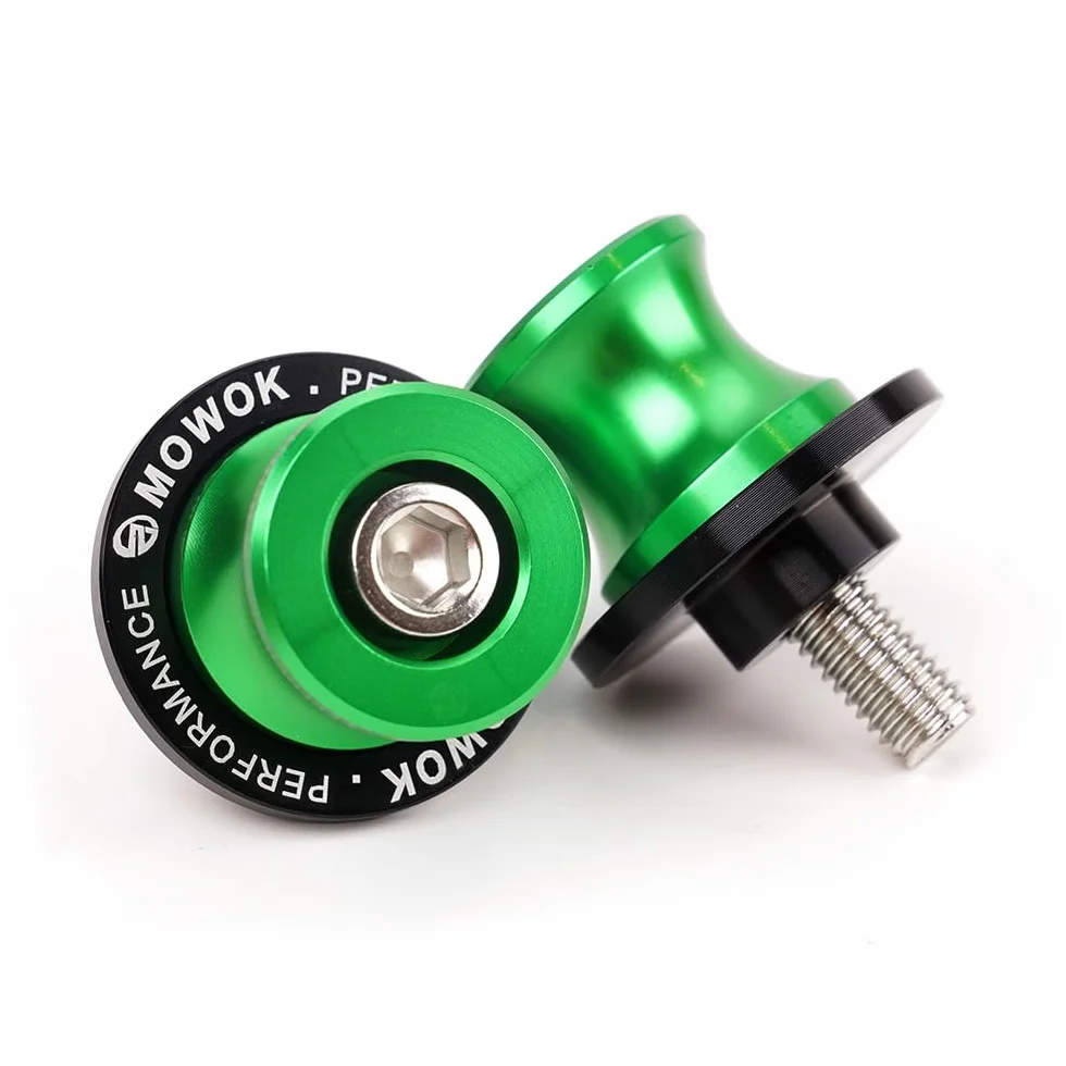 MOWOK M8 motocykl diabolo wahacz suwak cewka śruba wspornika dla Kawasaki Z650 Z900 RS Z800 Z1000 VERSYS 650 ER6N Ninja 650 400 1000SX ZX-6R ZX10R ZX4R ZX4RR (zielony)