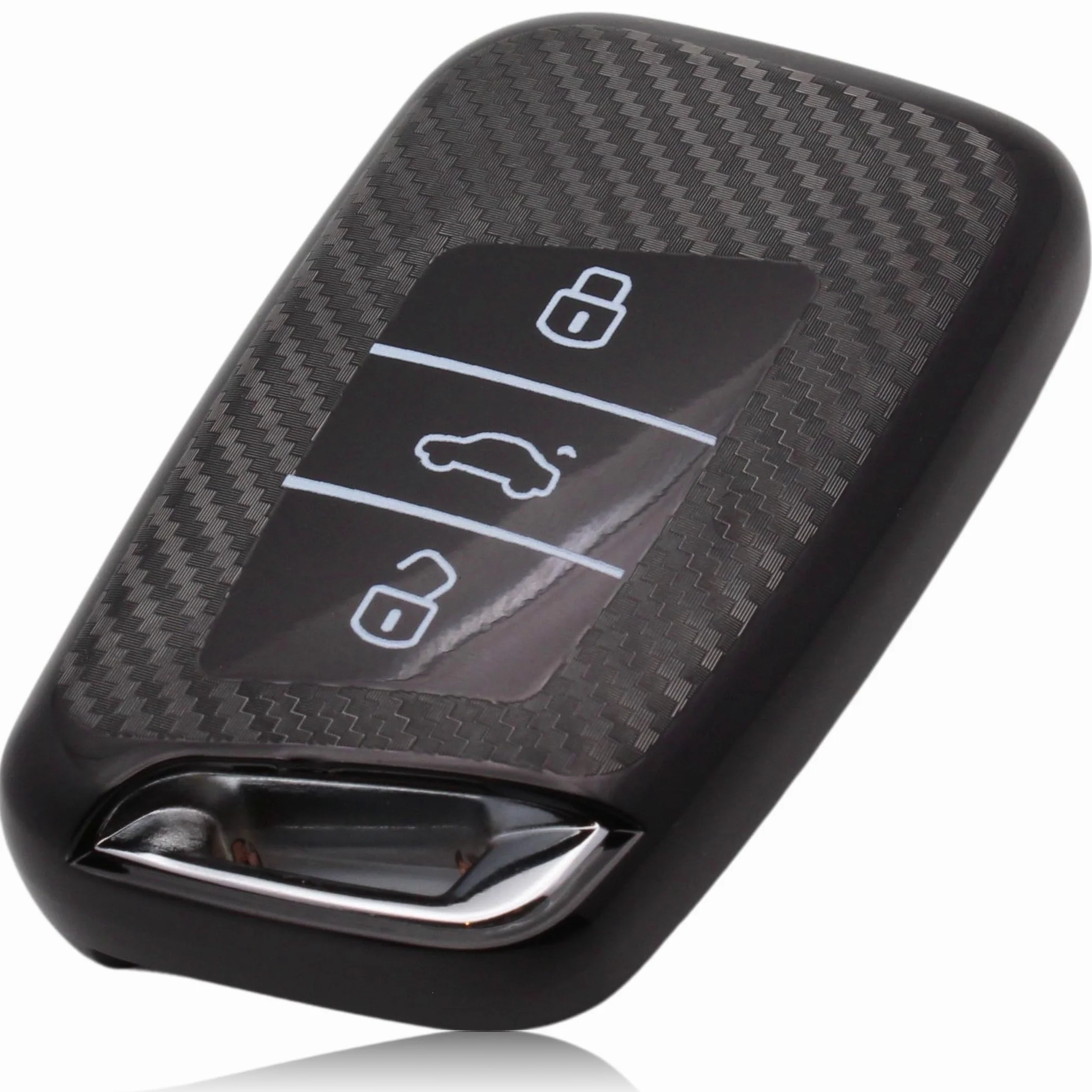FOAMO Etui na kluczyki samochodowe kompatybilne z VW Passat B8 SEAT SKODA Keyless TPU czarne