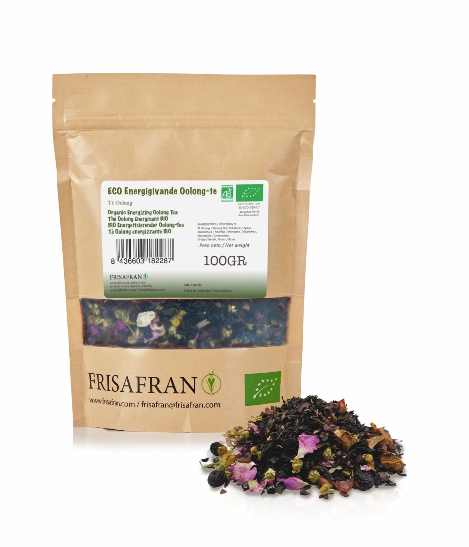 FRISAFRAN Ekologiczna Herbata Oolong Granel Oczyszczanie Odmładzanie 100g