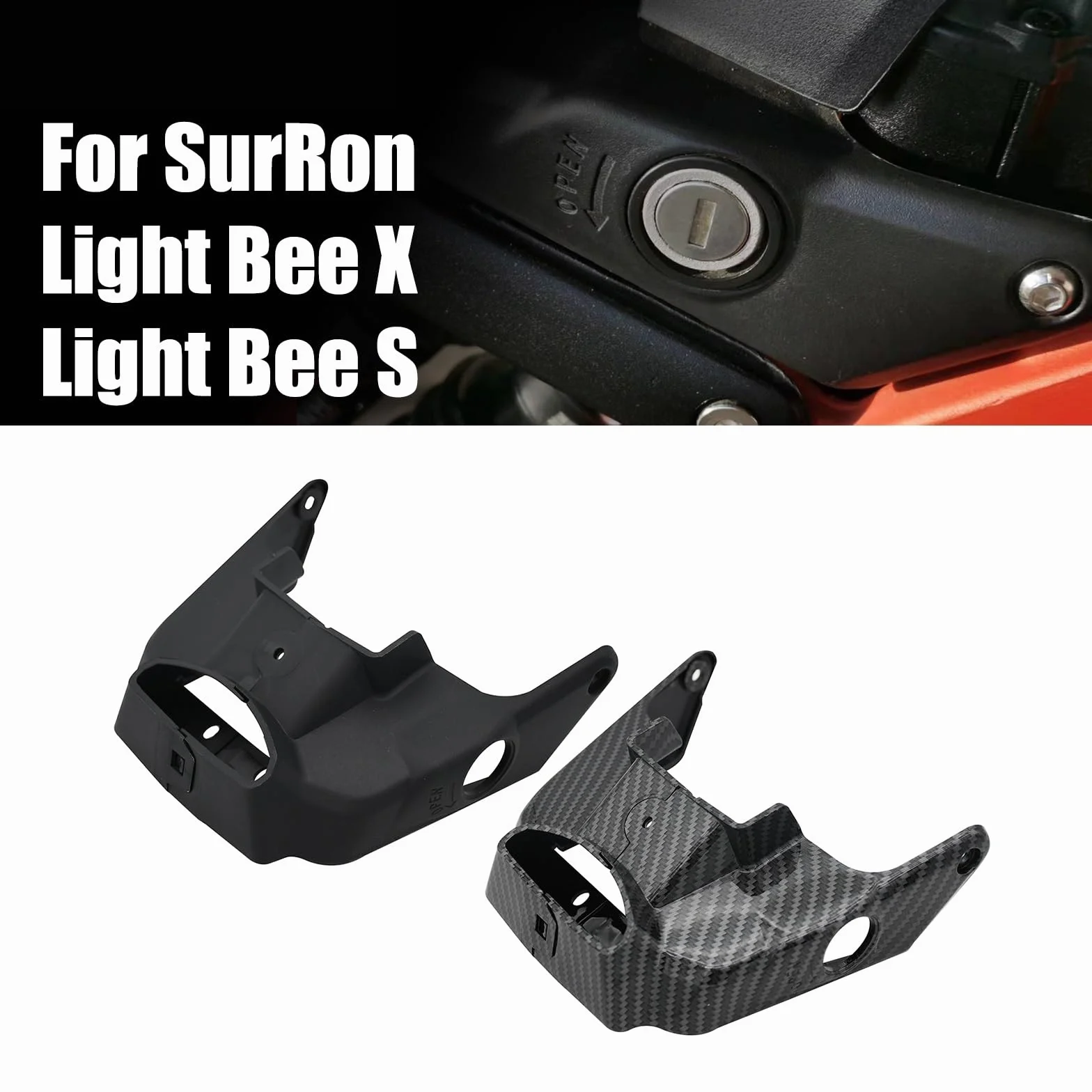 Battery Top Cover Pasuje do Sur-Ron Light Bee S i X motocykl elektryczny pokrywa baterii kluczowe drzwi zamek komory plastikowa obudowa Cover Battery Cover Guard(Decorative Cover)