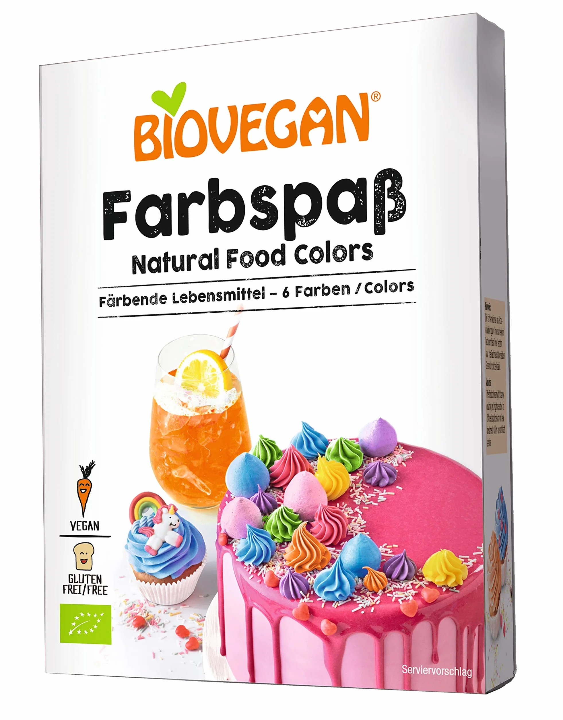 BARWNIKI SPOŻYWCZE BEZGLUTENOWE BIO 5 x 8 g - BIO VEGAN