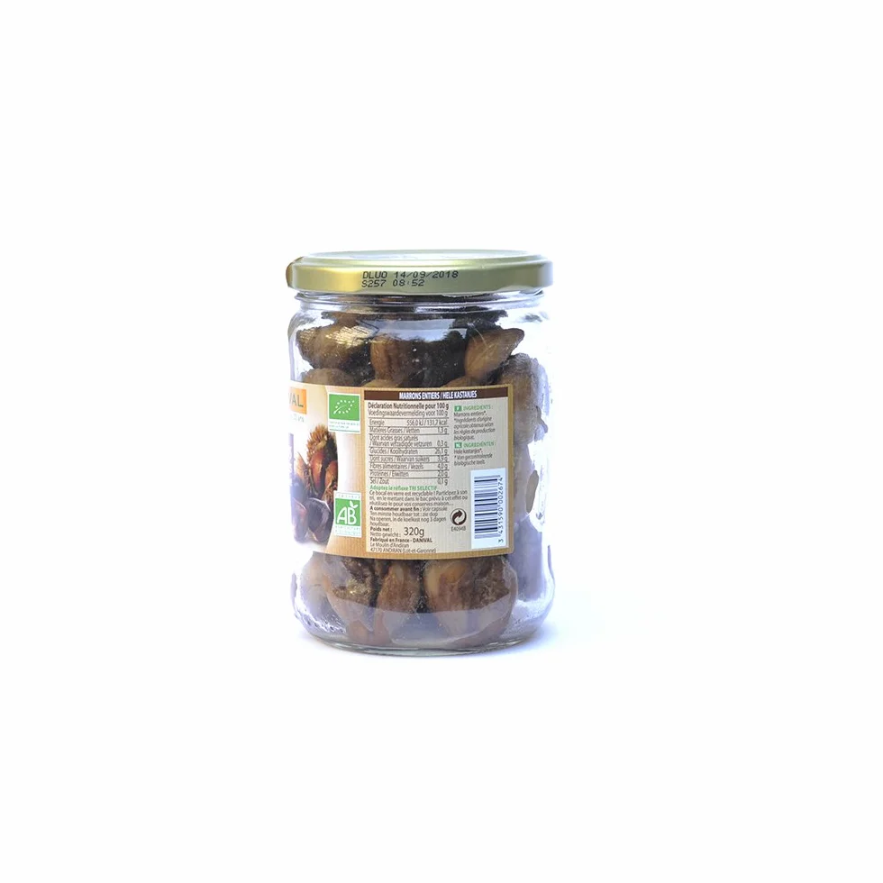KASZTANY JADALNE CAŁE (GOTOWANE) BIO 320 g - DANIVAL