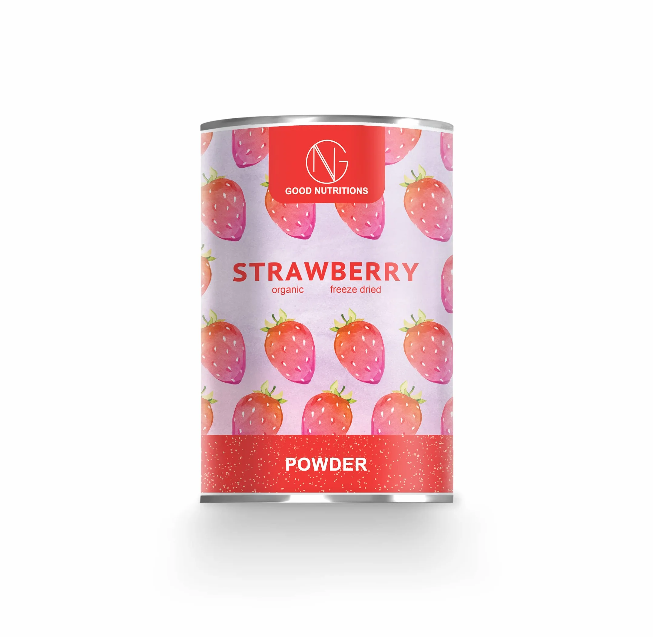 Good Nutritions® Proszek truskawkowy – liofilizowany | ekologiczny, wegański, bez dodatków, smoothie, miska do smoothie, jogurt, deser, granola, 120 g