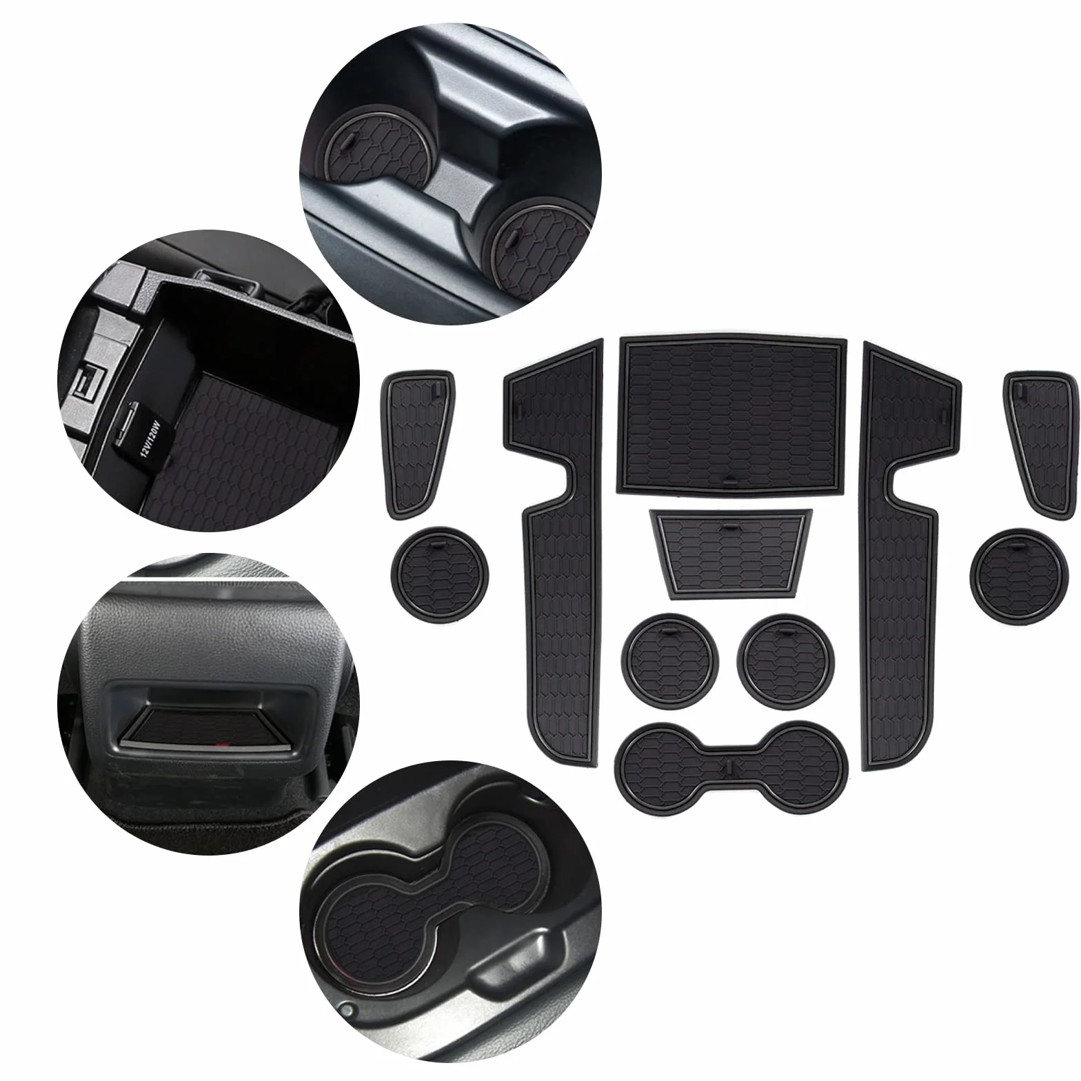 Yee Pin Corolla E210 11-częściowy zestaw gumowych antypoślizgowych dywaników samochodowych Toyota Corolla E210 2019-2021 2022 2023