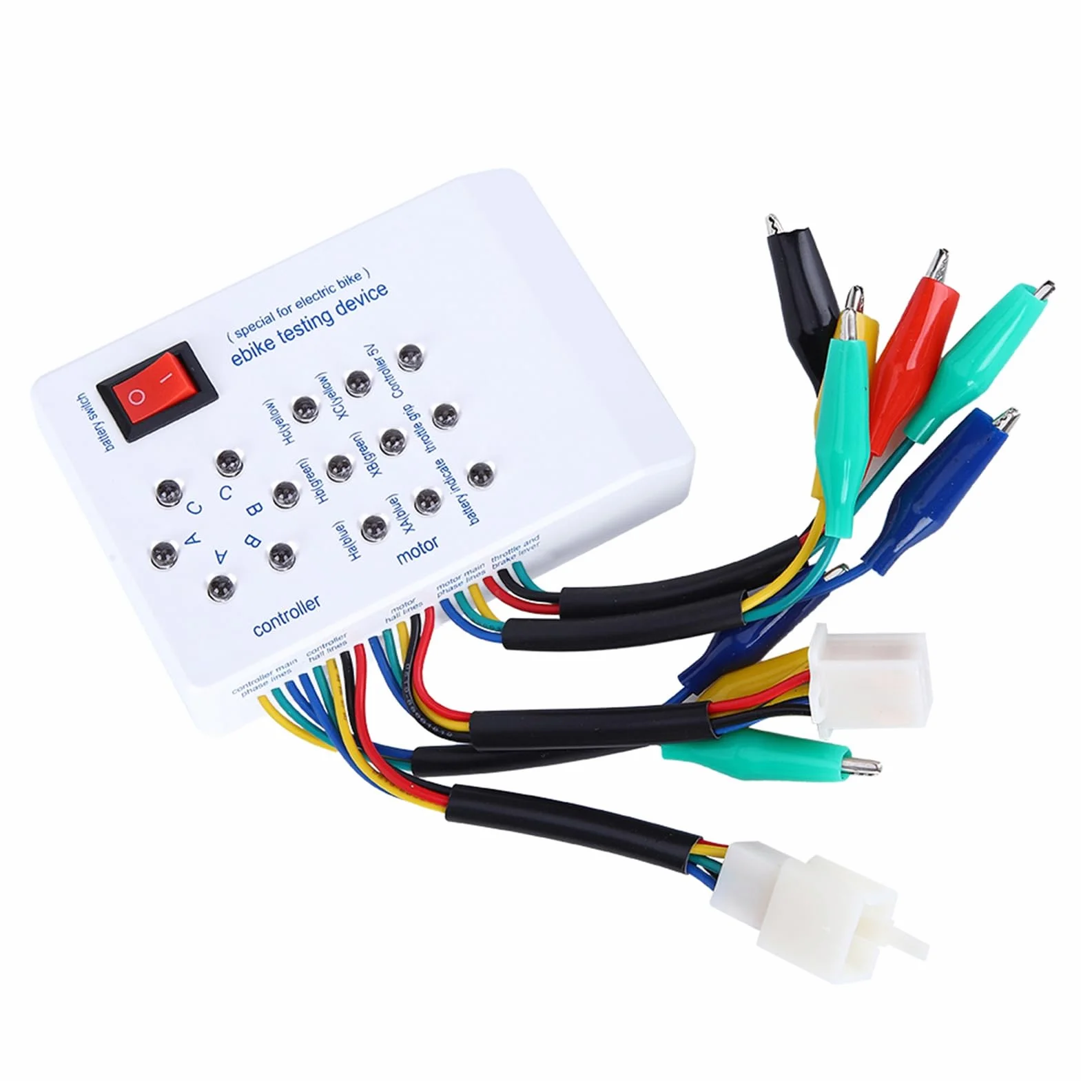 Bezszczotkowy tester silnika elektrycznego 9V z baterią do e-rowerów i elektrycznych skuterów - tester motoru z instrukcją angielską