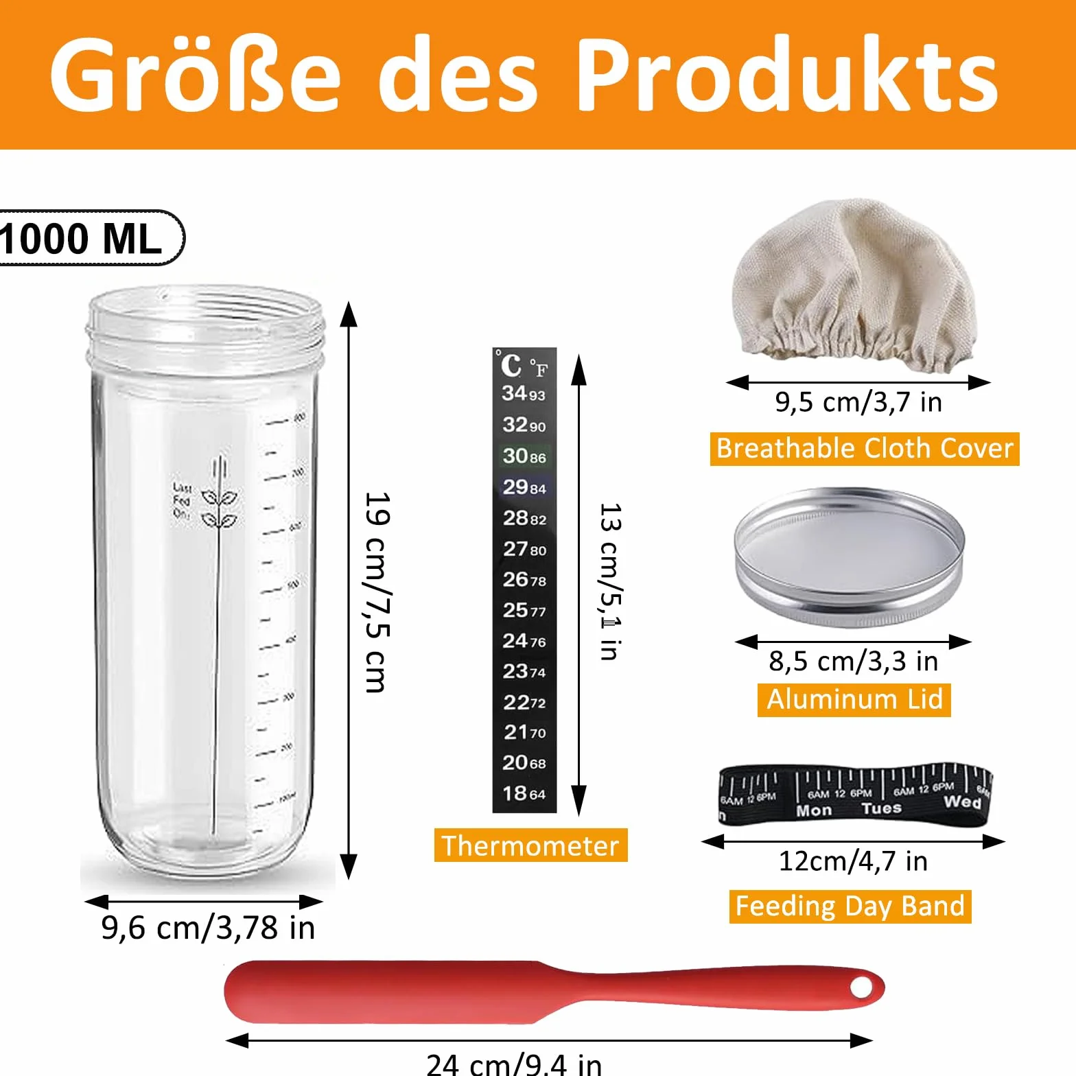 Sourdough zestaw startowy do pieczenia zakwasu, 1000 ml