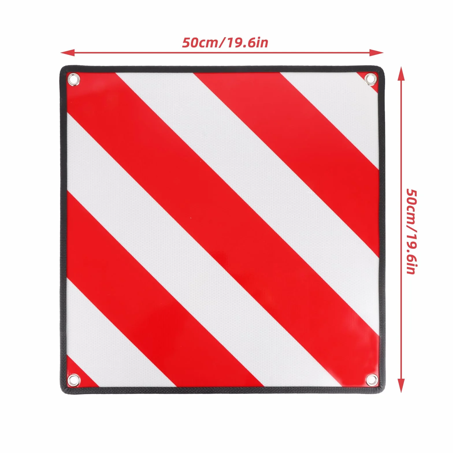 ASelected 50 x 50 cm Tablica ostrzegawcza na bagażnik rowerowy, Włochy i Hiszpania, 2 w 1, z aluminium, z otworami do mocowania na bagażniku rowerowym, bagażniku tylnym, przyczepie kempingowej