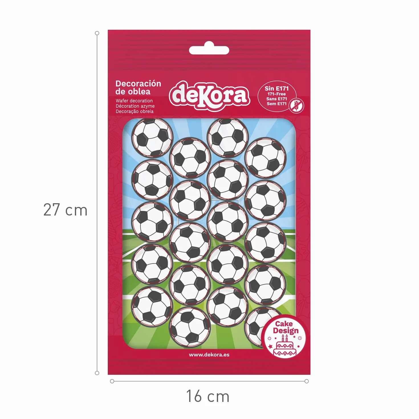 dekora - Jadalna dekoracja tortu urodzinowego dla dzieci z sylwetką tarczy Azyme Mini balony do piłki nożnej, 3,4 cm
