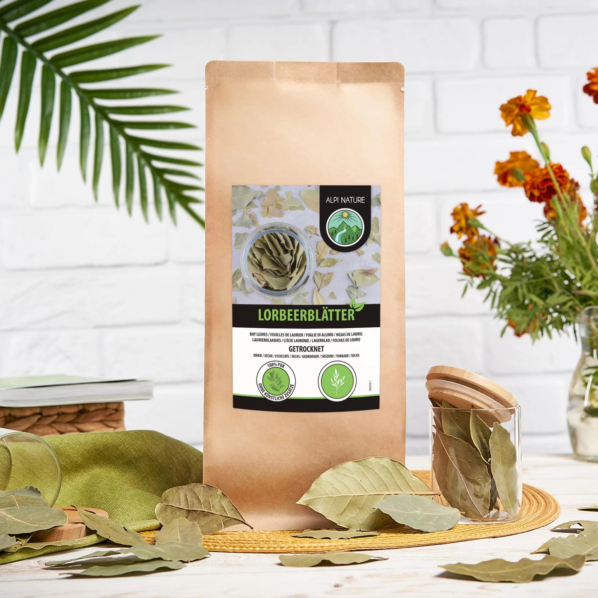 Alpi Nature Liście Laurowe 250g, Suszone Całe Liście, Przyprawa Liść Laurowy