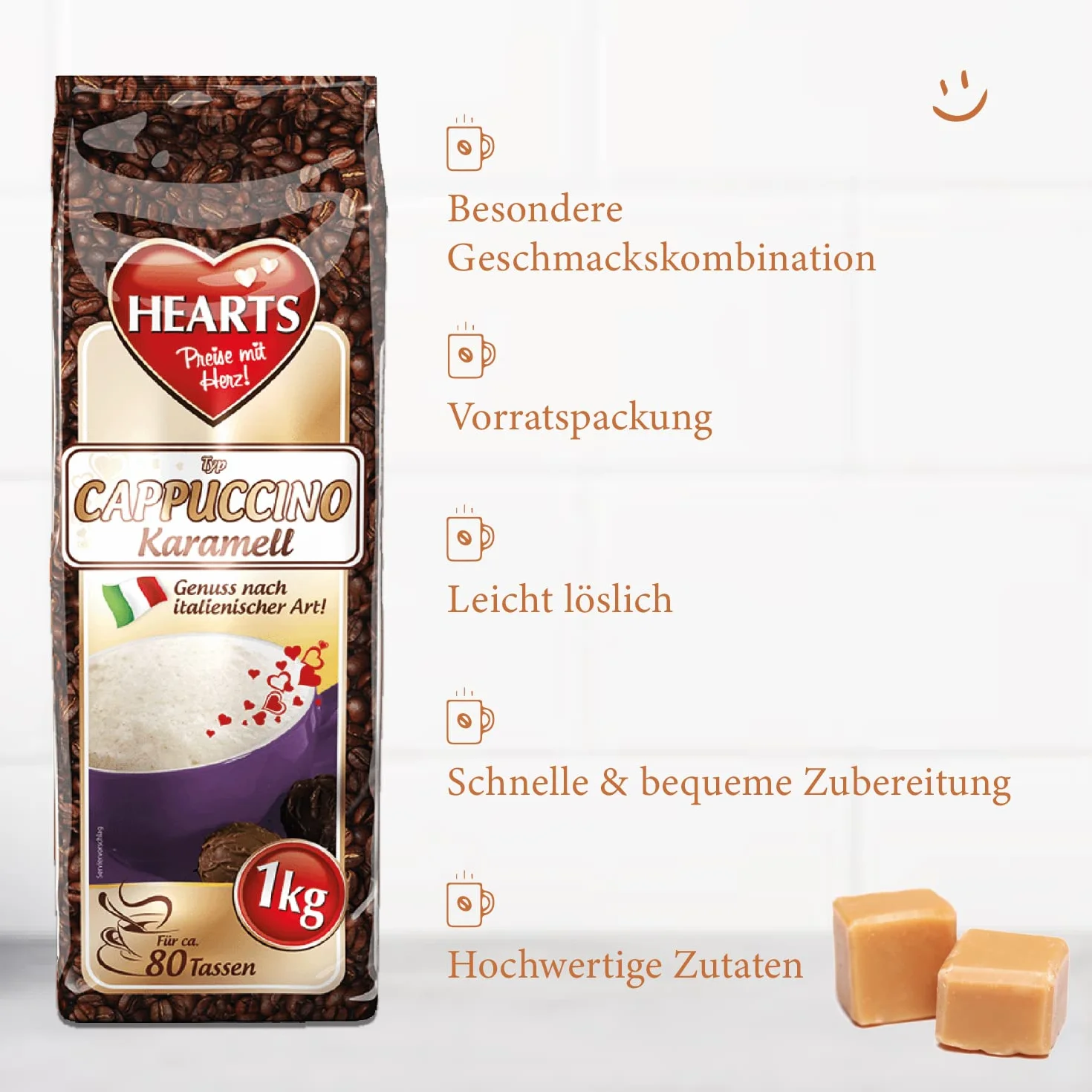 Cappuccino karmel serca 1 kg