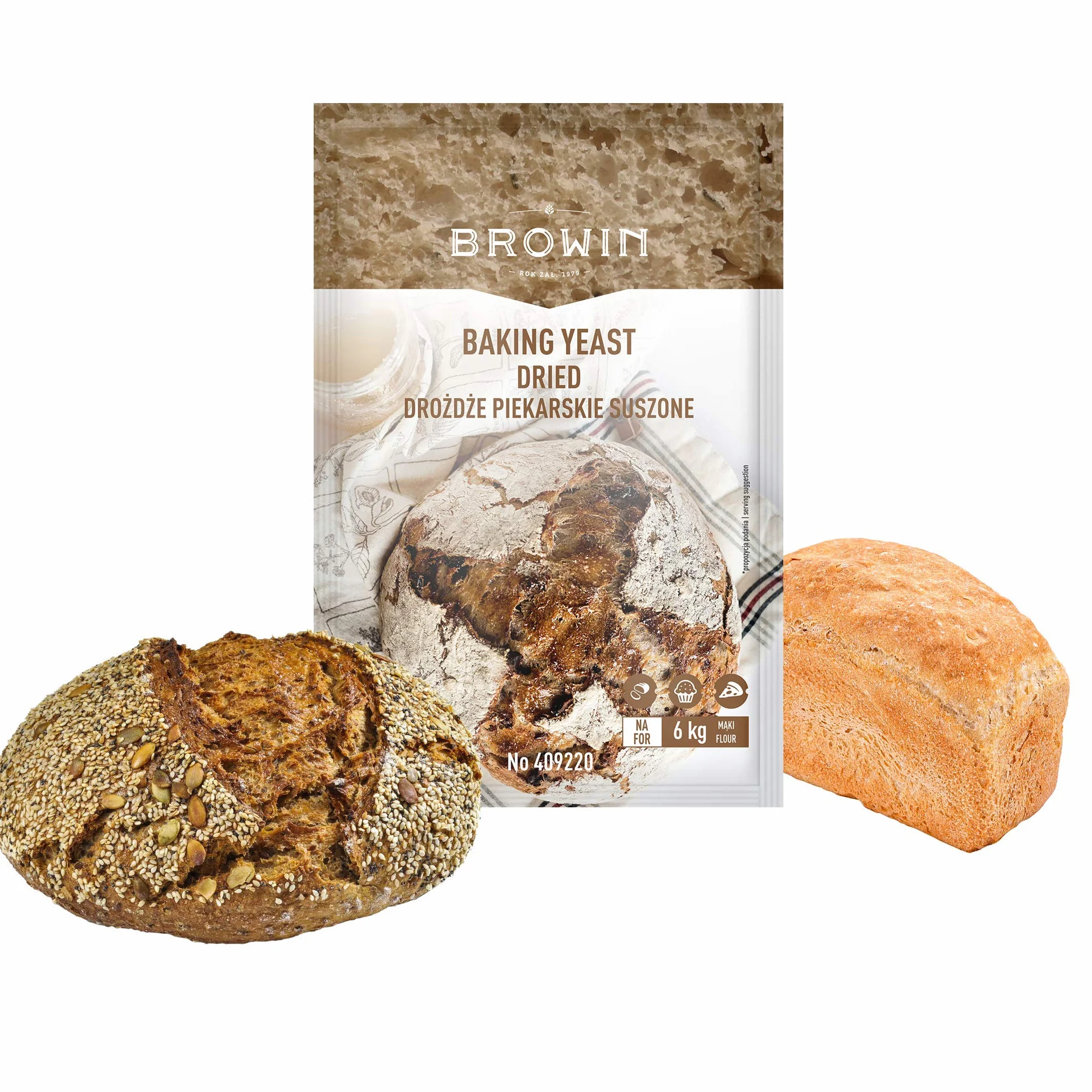Browin Drożdże suszone 100 g do ciast, chleba, pizzy