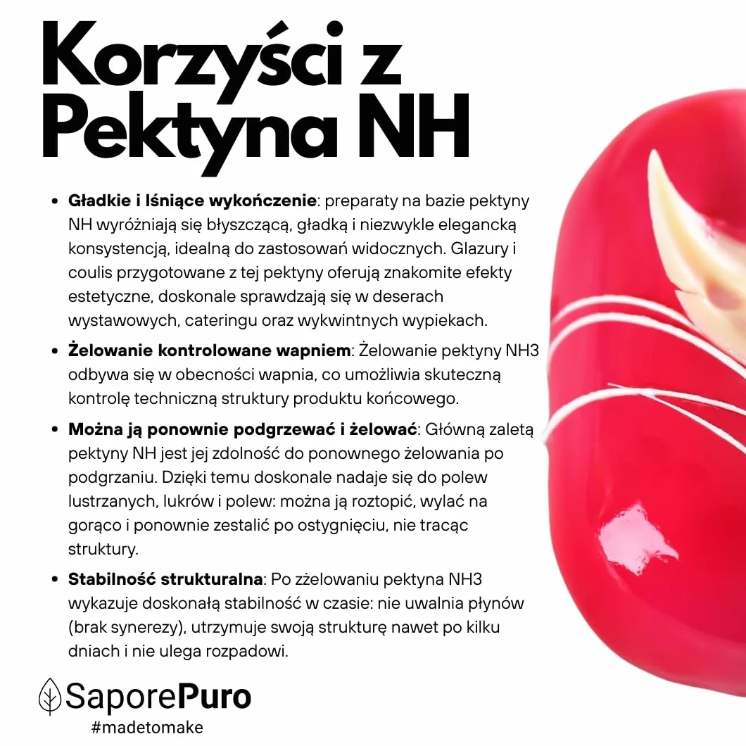 SaporePuro – Pektyna NH 200 g | Idealna do Nappage, Polew i Galaretek | Wysoka Uniwersalność, Rozpuszczalna w Wodzie, Bezglutenowa