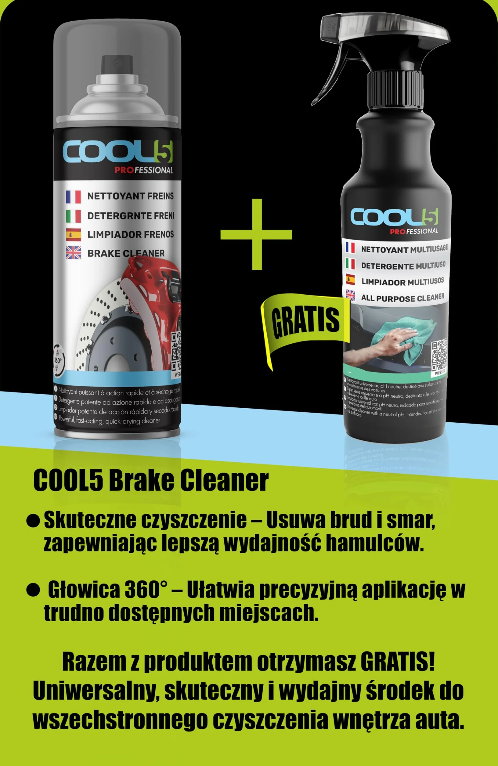 Brake Cleaner Spray 600 ml – Środek do czyszczenia hamulców