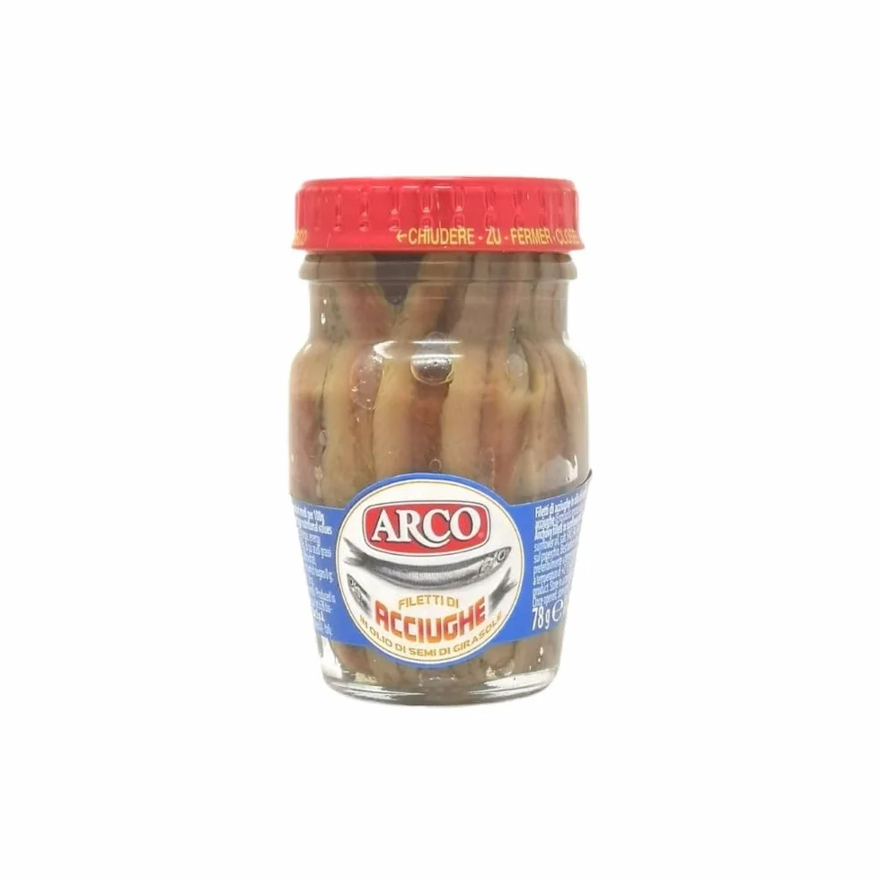 Anchois oryginalne z sardeli fileciki w oleju włoskie szkło