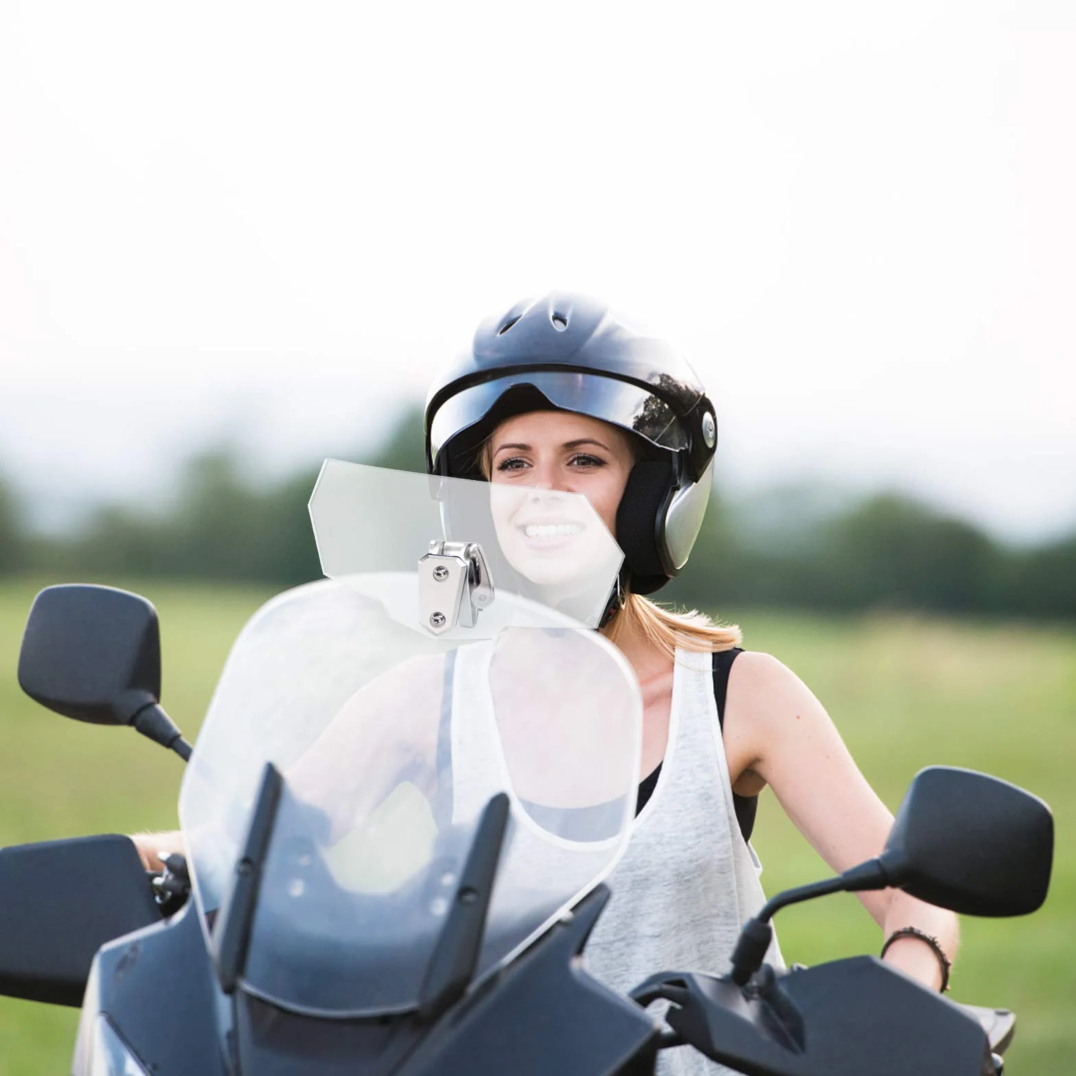 Przedłużenie przedniej szyby motocykla, uniwersalny regulowany deflektor wiatrowy przedniej szyby