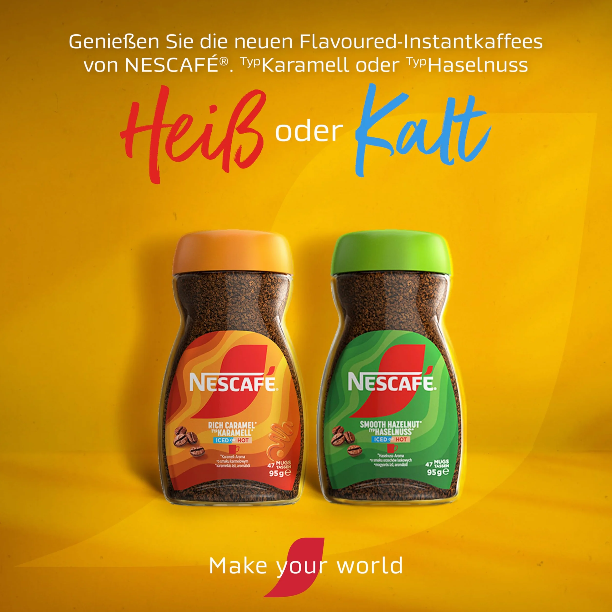 Nescafé Aromatyzowana kawa rozpuszczalna o smaku orzechów laskowych 95 g
