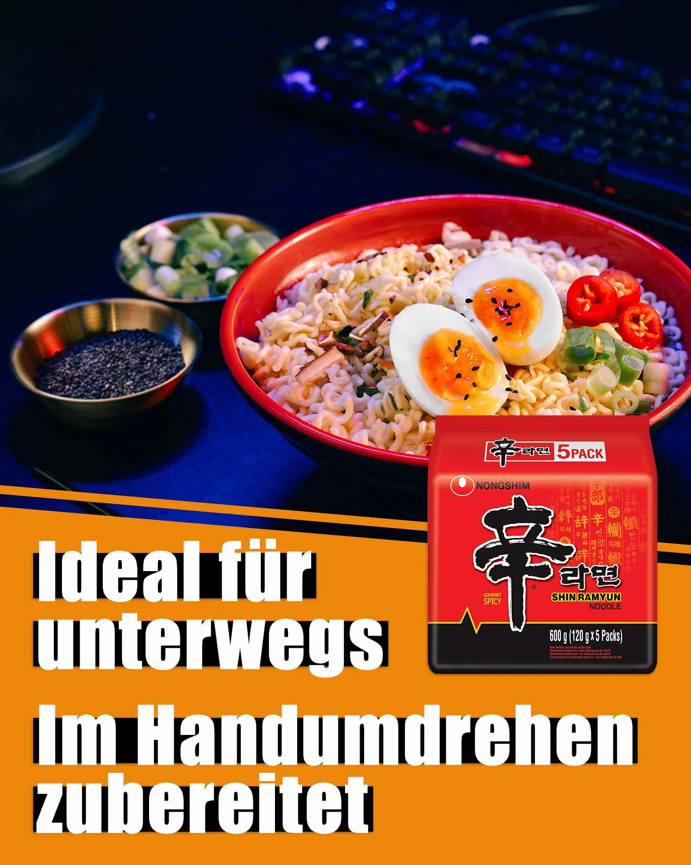 NONGSHIM - makaron instant Shin Ramyun - wielopak (5 x 120 g)