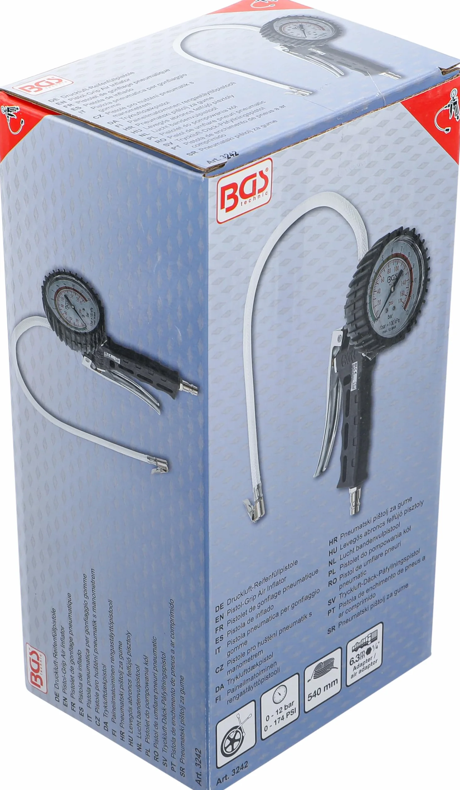 BGS 3242 | Pistolet do pompowania kół | 0-12 bar