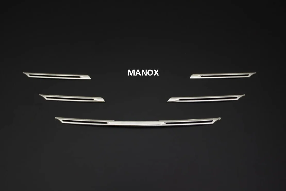 manox Dla Renault Megane IV 2015-2020 5 szt. Chromowana kratka chłodnicy chłodnicy listwy chłodzące ze stali nierdzewnej