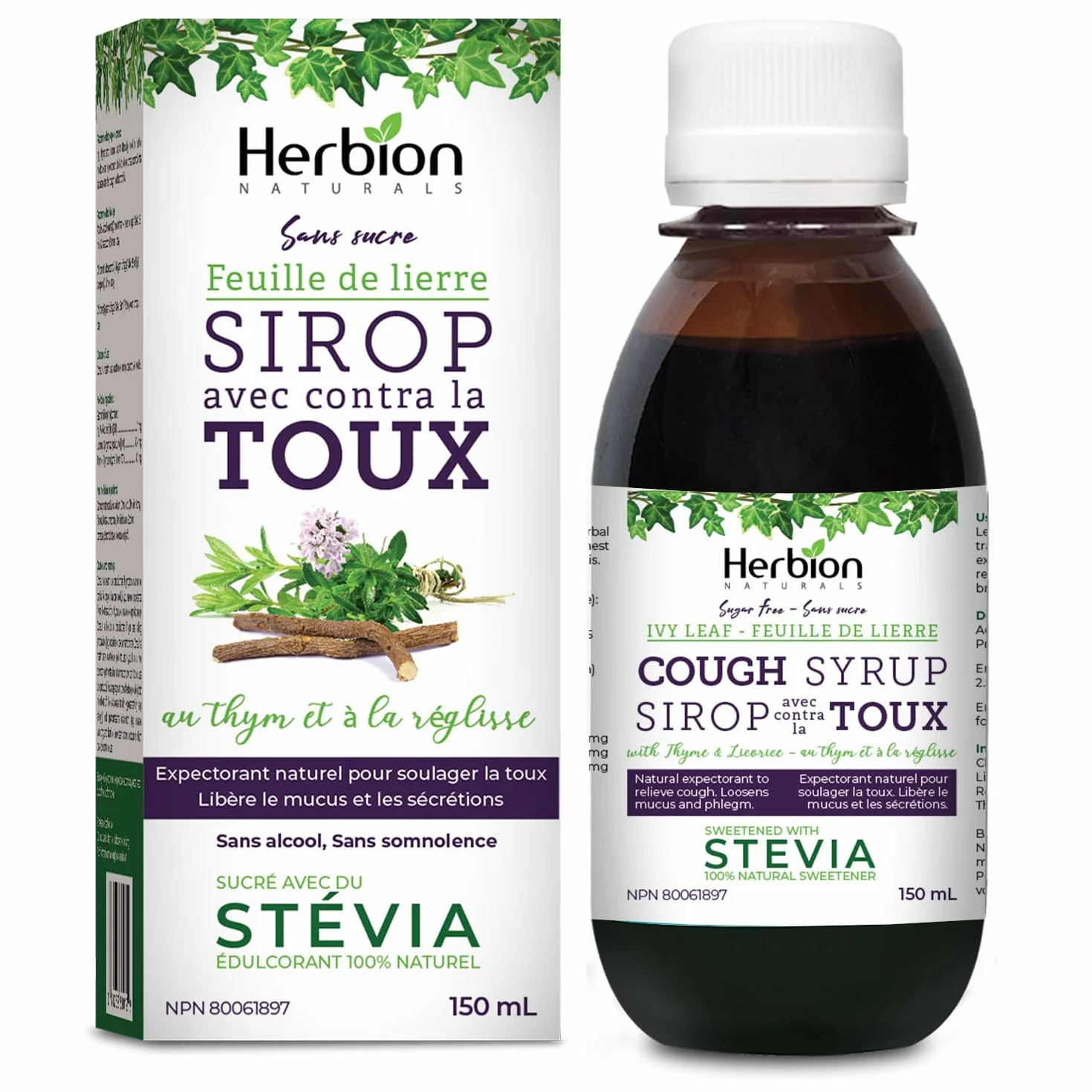 Herbion Natural Syrup tymiankowy syrop na kaszel 150 ml dla dorosłych i dzieci od 4 lat