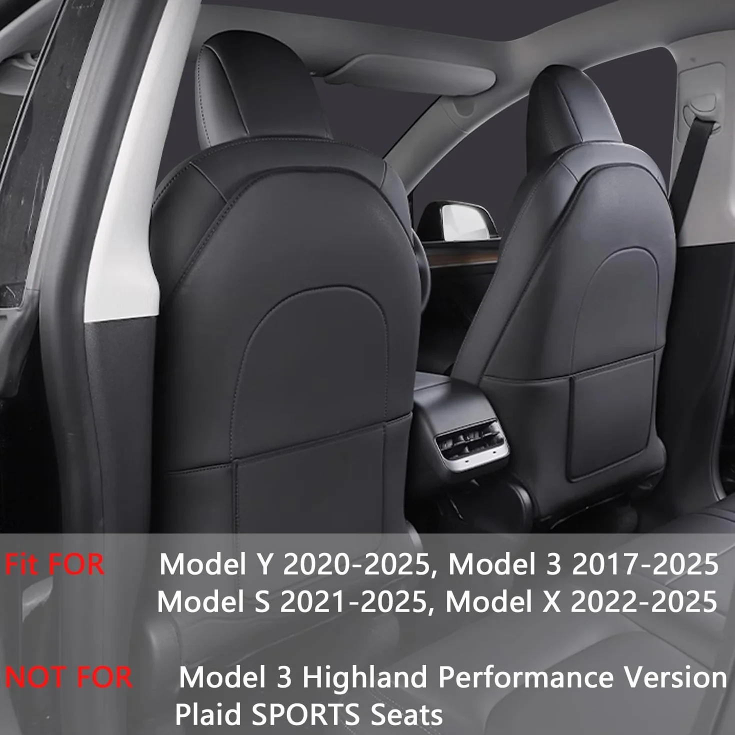 Ochraniacz tylnego siedzenia ze skóry PU do Tesla Model Y Juniper 2025, wodoodporne pokrowce ochronne na tylne siedzenia z kieszenią do przechowywania