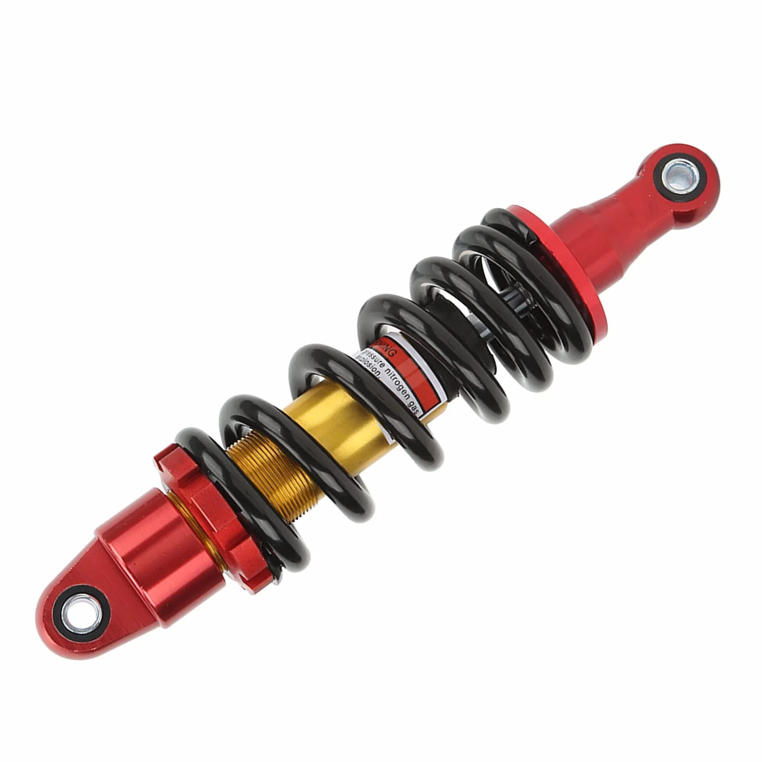Aramox Amortyzator motocyklowy, 270mm Amortyzator tylny 11mm Regulowany amortyzator sprężynowy Uniwersalny do motocykli, quadów, quadów, skuterów