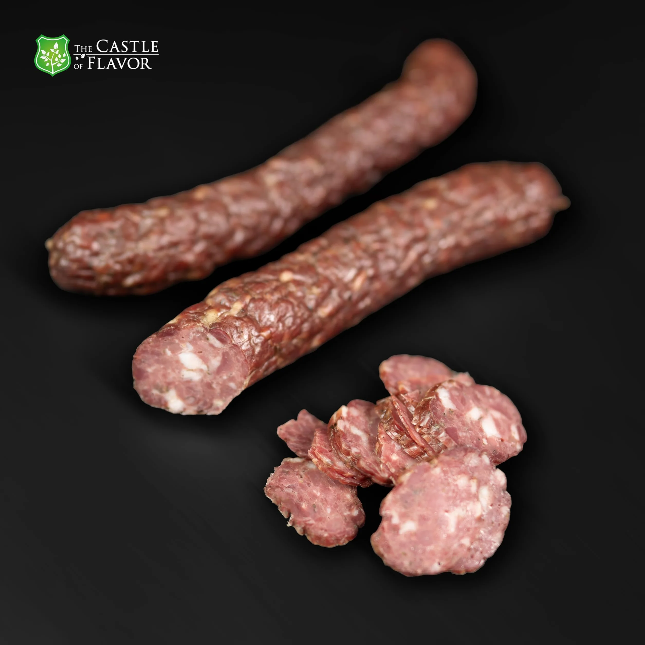 Kiełbasa z Dzika i Jelenia Dziczyzna Tradycyjnie Wędzona Suszona Bez Dodatków 2x240g