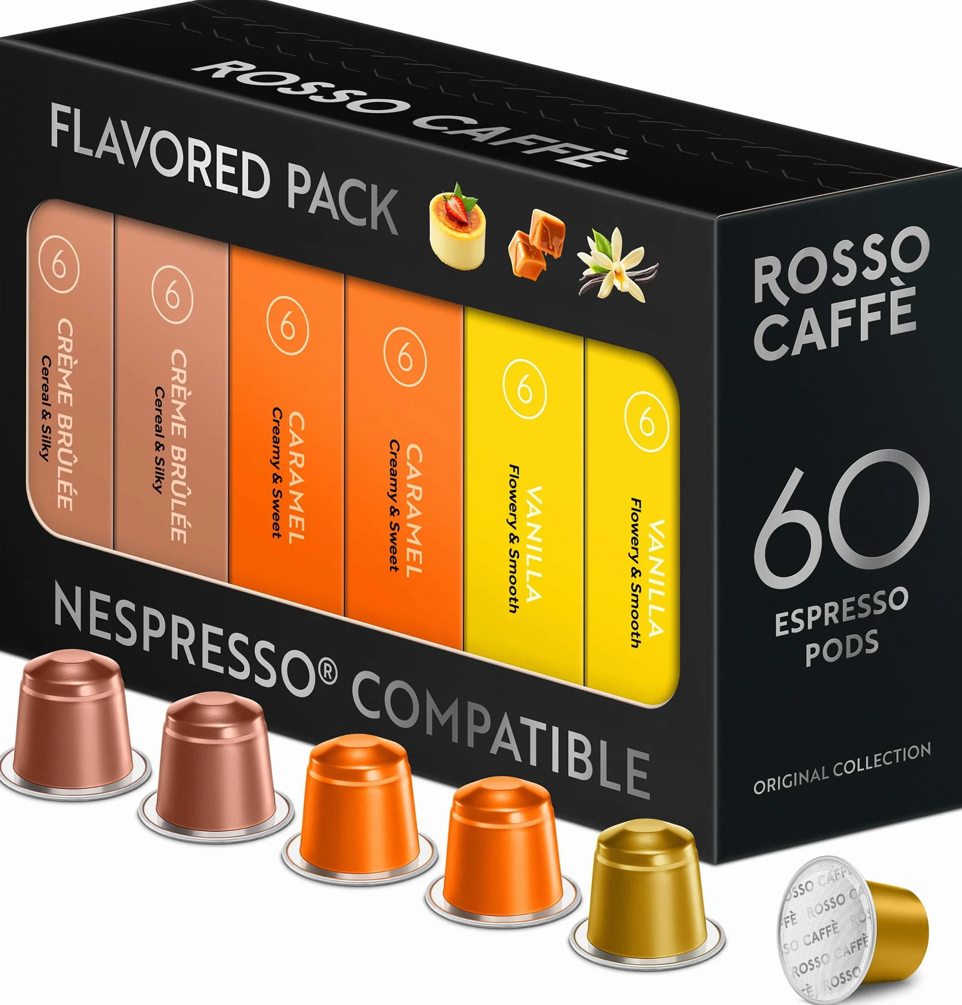 Kapsułki do kawy ROSSO CAFFÈ Nespresso Original 60 sztuk Espresso