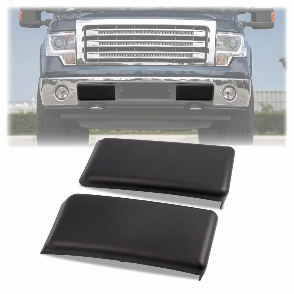 PIT66 Ochraniacze na przedni zderzak, wkładki, pokrywa, kompatybilne z Ford F150 2009, 2010, 2011, 2012, 2013, 2014, RH i LH, zarówno prawe, jak i lewe osłony drążka, 2 szt