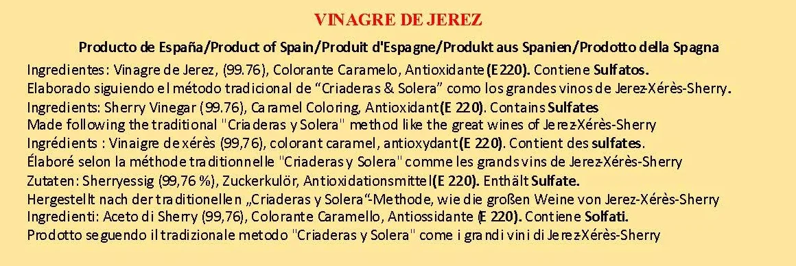 Ocet rezerwowy Jerez 20 lat 375 ml