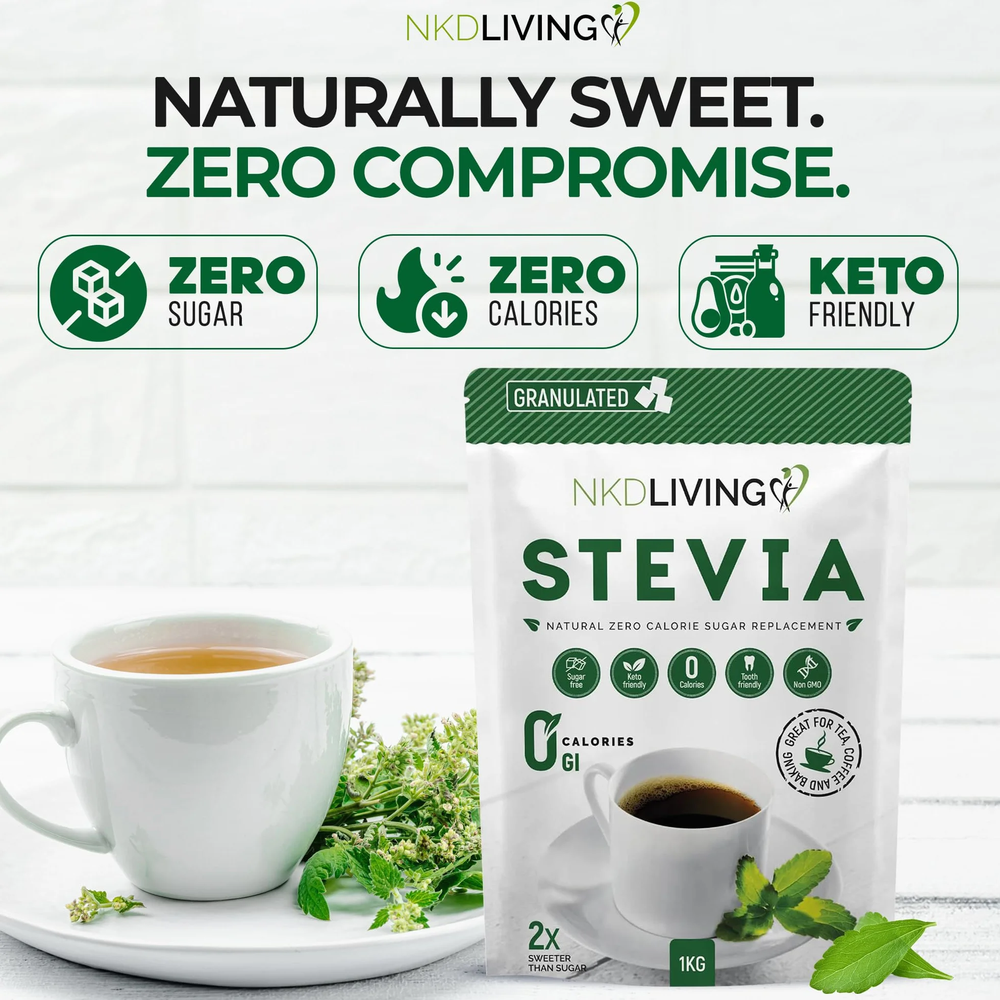 NKD Living Stevia słodzik granulat - 1 kg