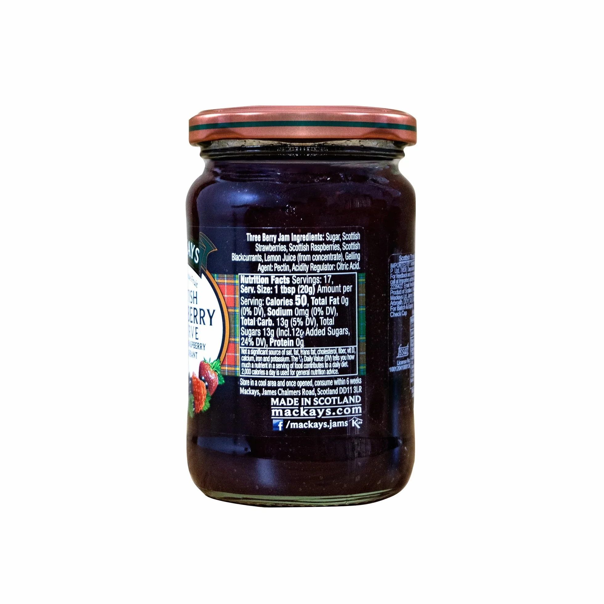 Mackays Scottish Three Berry Preserve 340 g – szkockie truskawki, maliny i czarne porzeczki