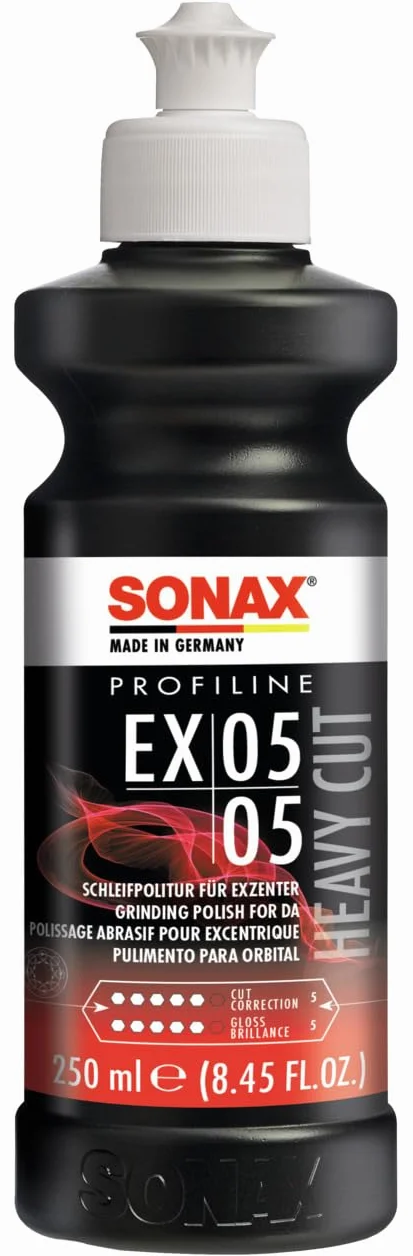 SONAX PROFILINE ExCut 05-05 (250 ml) politura szlifierska do szlifowania porysowanych lub miejscowo szlifowanych warstw lakieru/nr art. 02451410