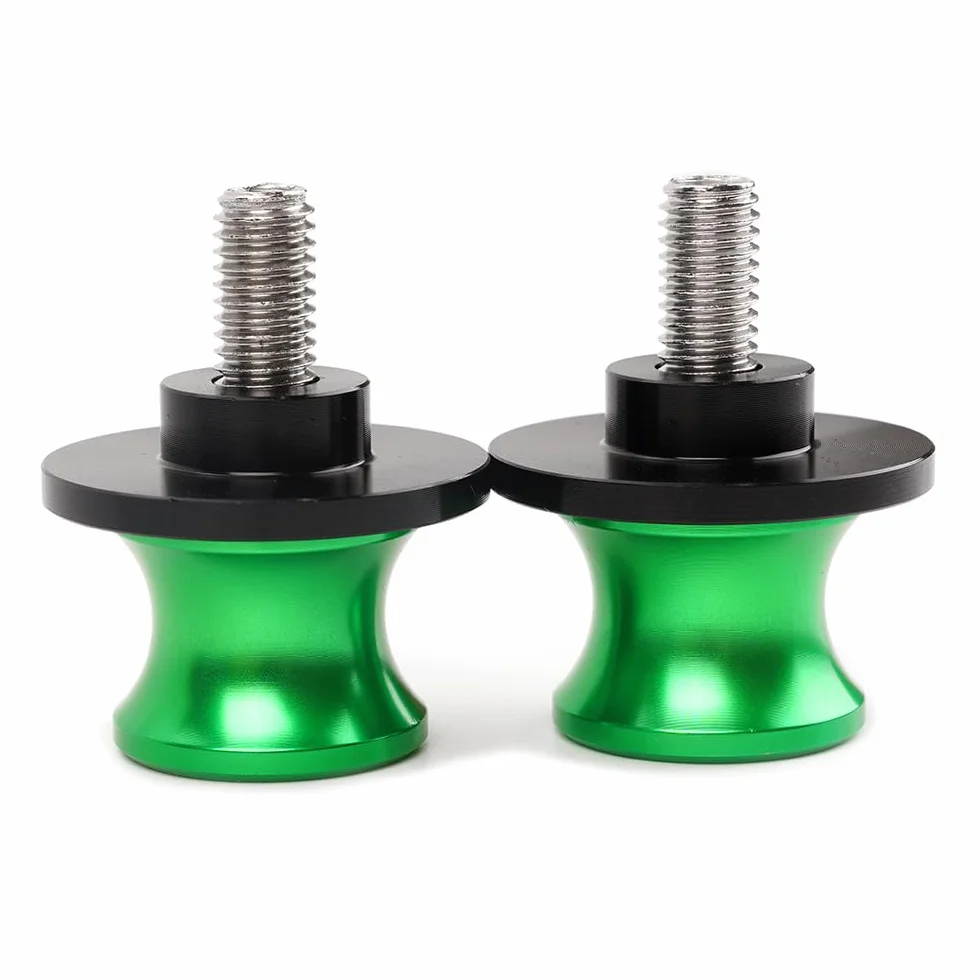MOWOK M8 motocykl diabolo wahacz suwak cewka śruba wspornika dla Kawasaki Z650 Z900 RS Z800 Z1000 VERSYS 650 ER6N Ninja 650 400 1000SX ZX-6R ZX10R ZX4R ZX4RR (zielony)