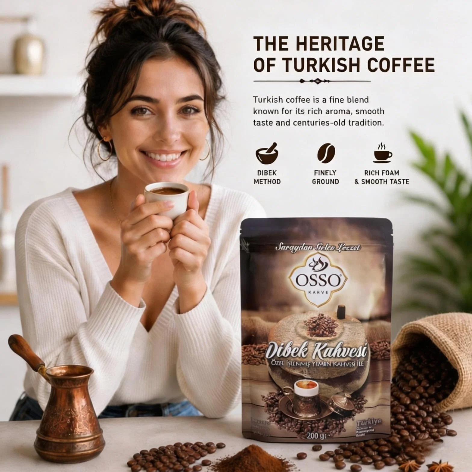 OSSO Dibek Kahvesi 200 g x 5 (1000 g)