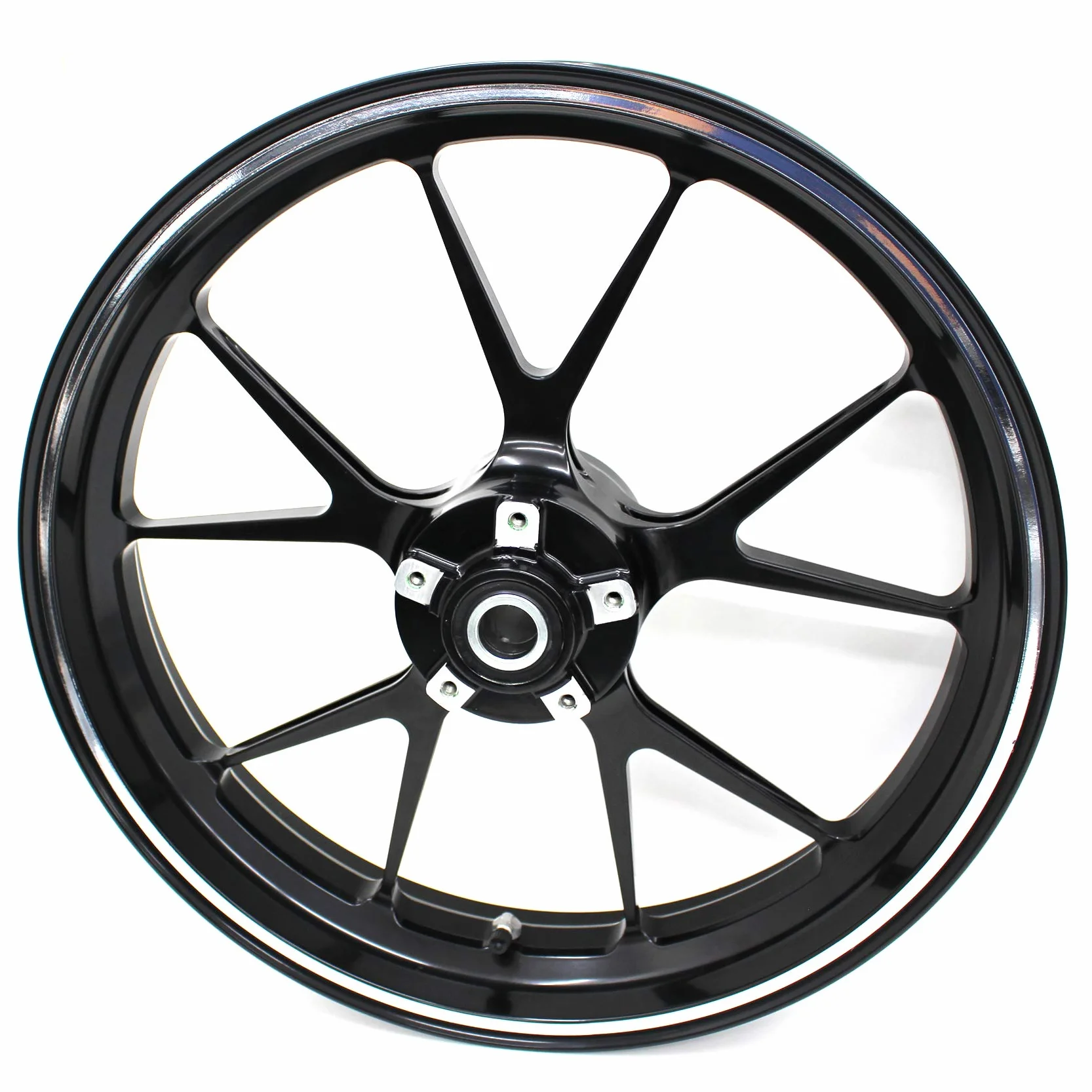 Naklejka na felgi samochodowe i motocyklowe 16" 17" 18" 19" z narzędziem montażowym Szerokość 7 mm srebrny chrom