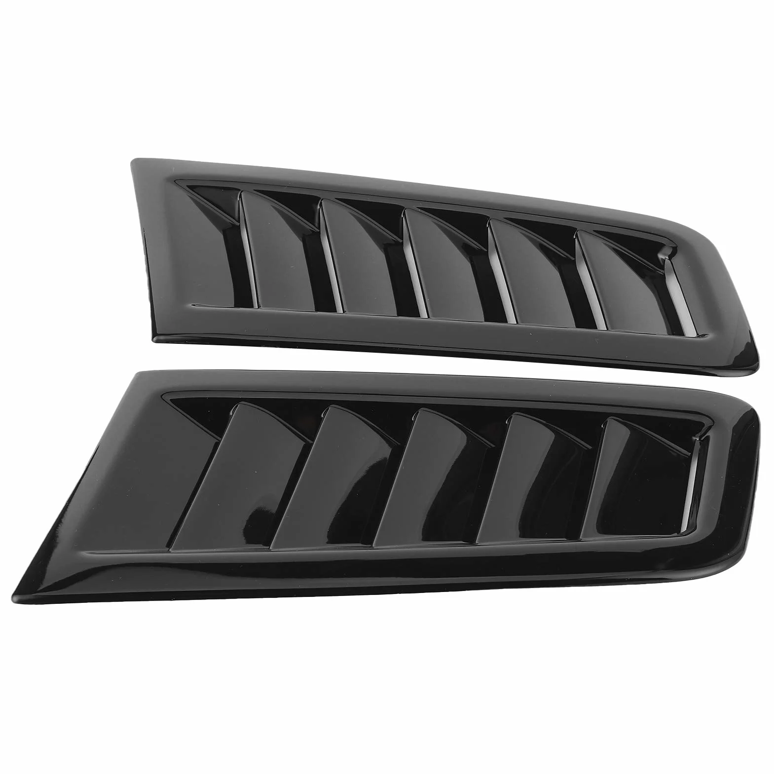 Akozon Maska samochodu Vent Scoop Kit Przepływ powietrza Okiennice wlotu powietrza Kaptur Vent Osłona maski dla Focus RS MK2 Style (czarny)
