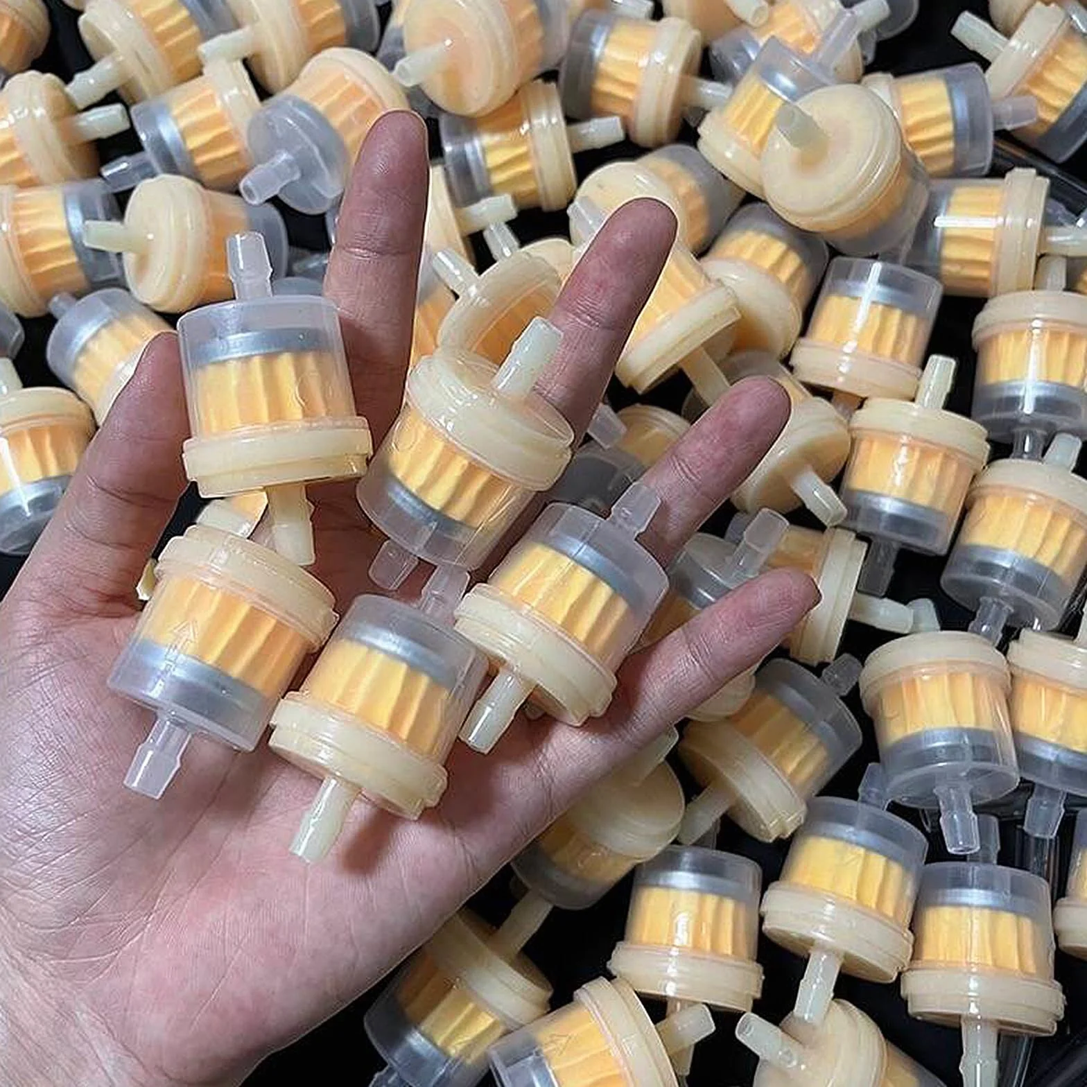 Wąż do paliwa, filtr benzynowy do motocykla, motoroweru, zestaw zawiera 3 sztuki 15 cm przewód paliwowy 5 mm + 4 filtry benzynowe 5 mm + 10 sztuk obejm do węża do samochodu, motocykla, skutera,