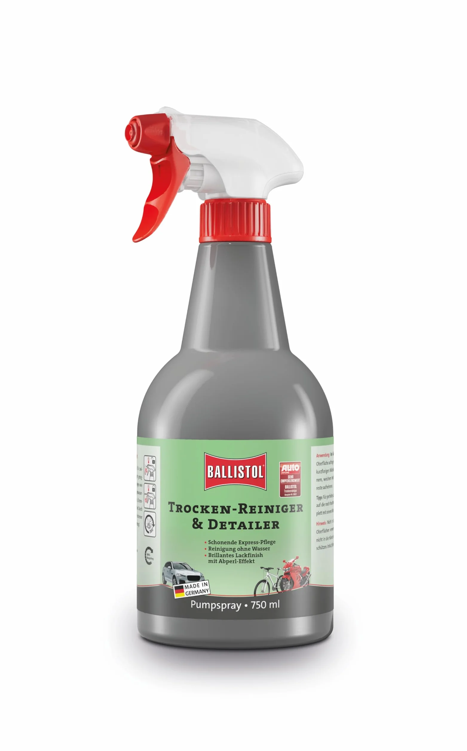 Ballistol środek do czyszczenia na sucho & Detailer pielęgnacja lakieru samochodowego i motocykla, 750 ml