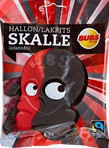 Bubs Skull Raspberry Lukrecja 2 Pakiet of 90g