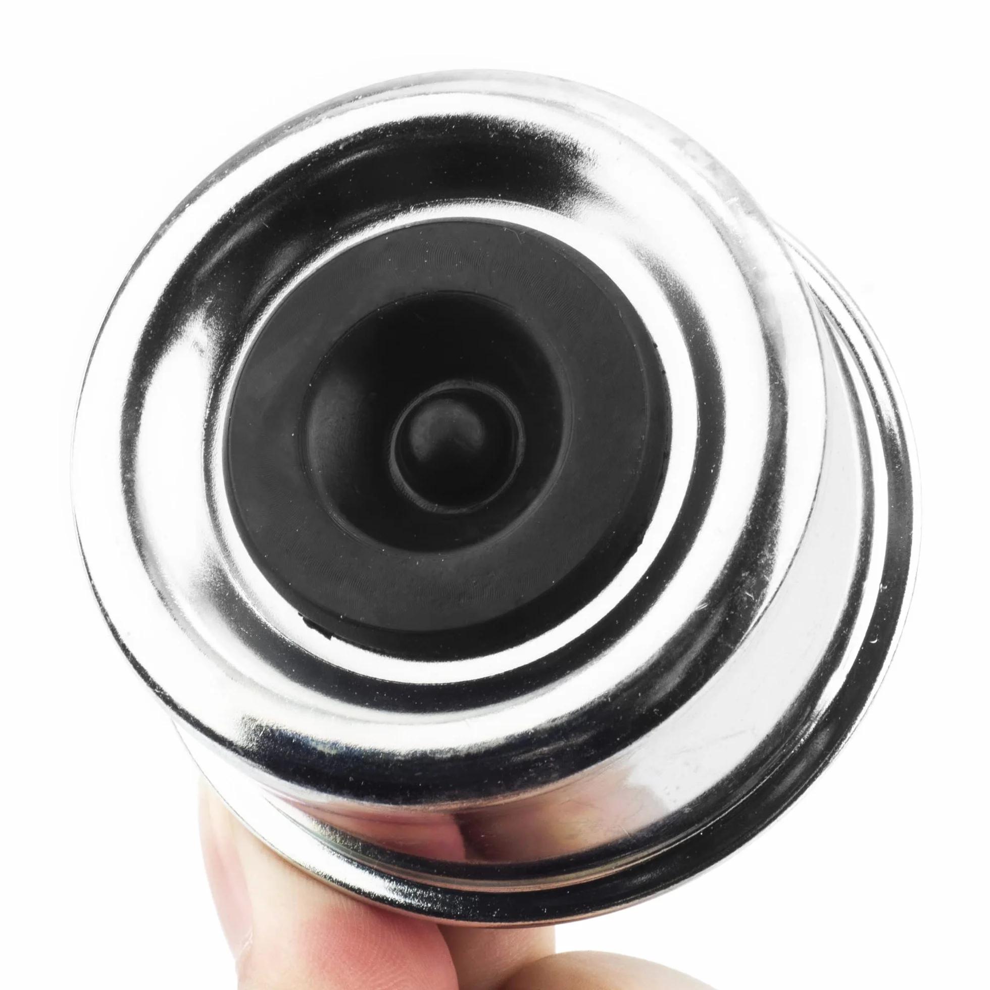RhinoTuning Zestaw zaślepek przeciwpyłowych 62 mm średnica 68 mm chromowane