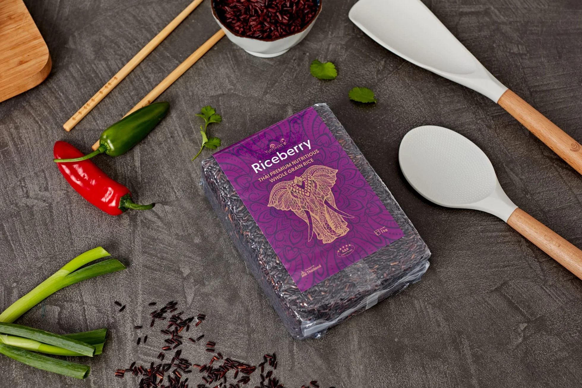 Yum Asia Thai Premium pożywna pełnoziarnista jagoda ryżowa - 1 kg