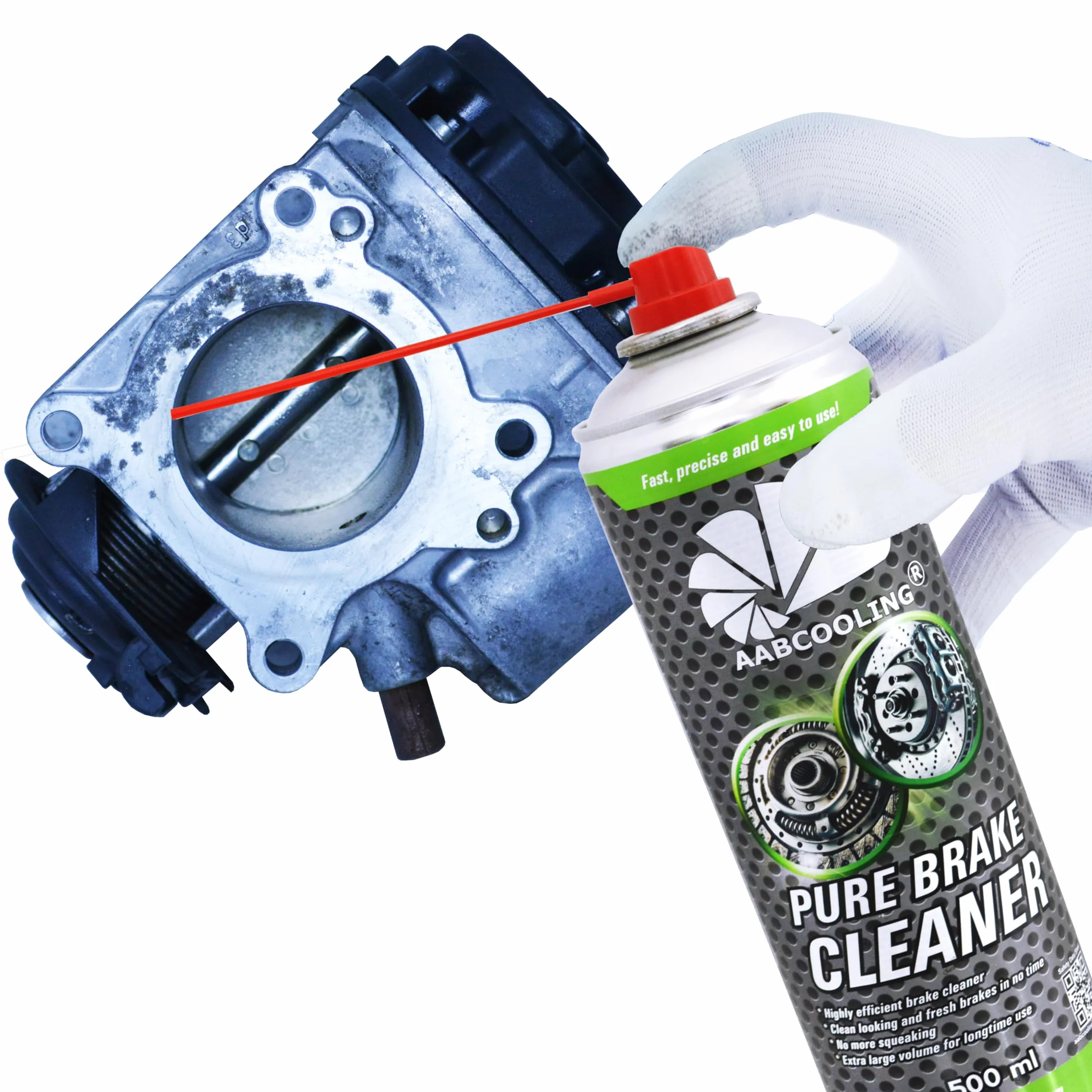 4x AABCOOLING Brake Cleaner 500ml Profesjonalny Środek do Czyszczenia Hamulców, Zmywacz Hamulcowy, Usuwa olej, smar i brud, Szybkoschnący, Czyści Sprzęgła, Hamulce Tarczowe i Bębnowe